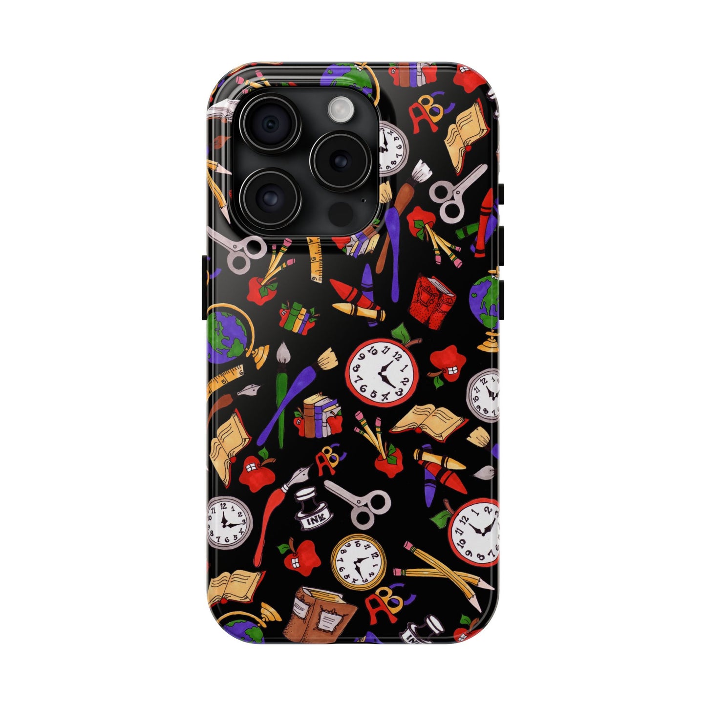 School Stuff Black Phone Case
