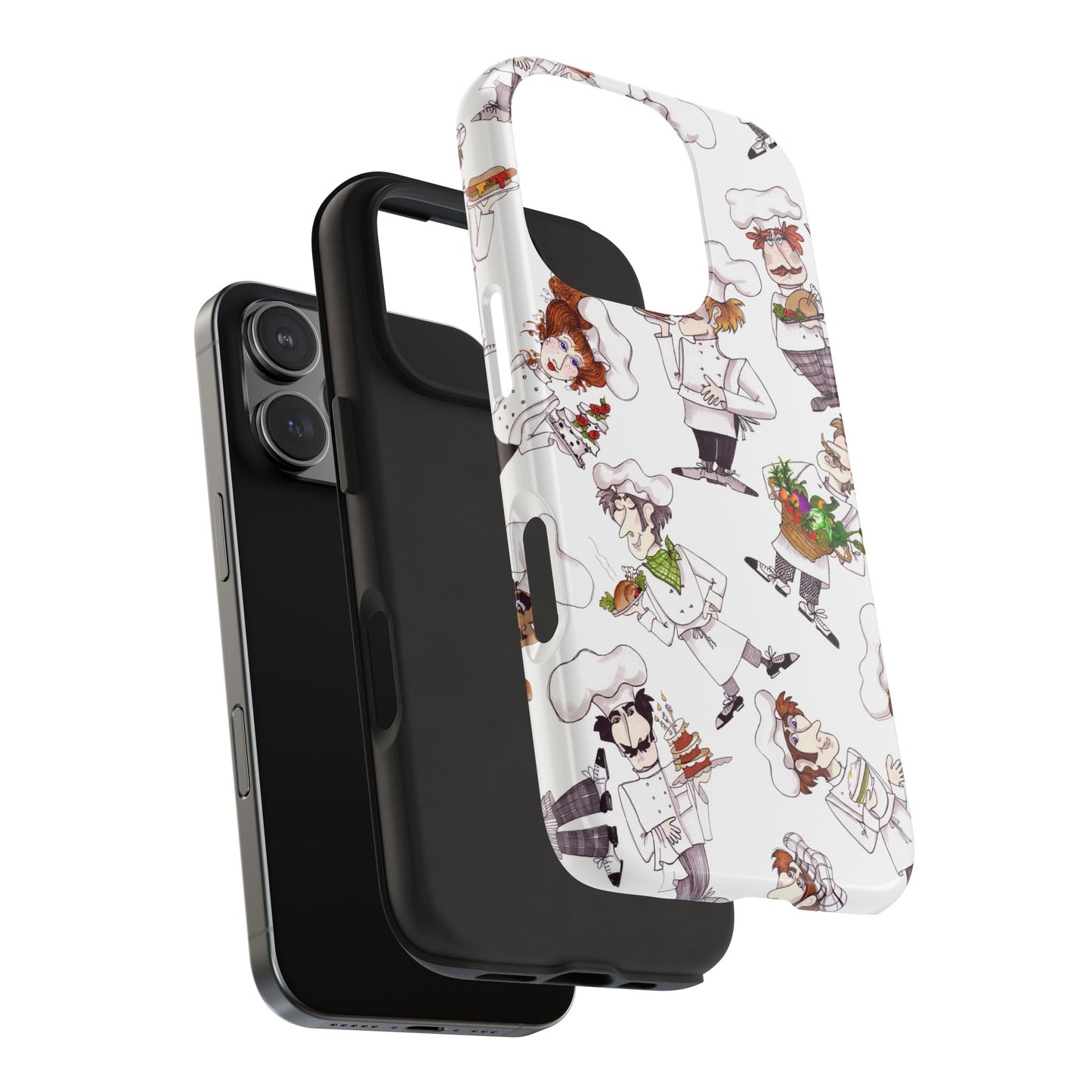 Tossed Chefs White Phone Case