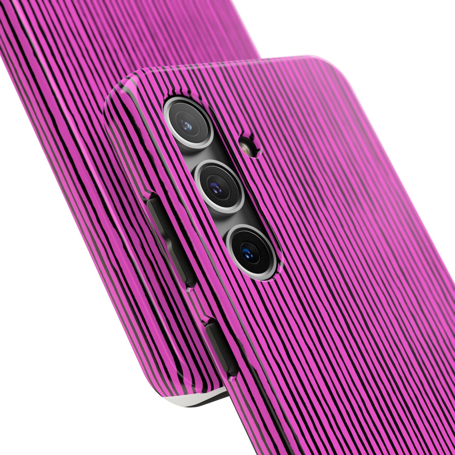 Quirky Pin Stripe Pink / Black Phone Case
