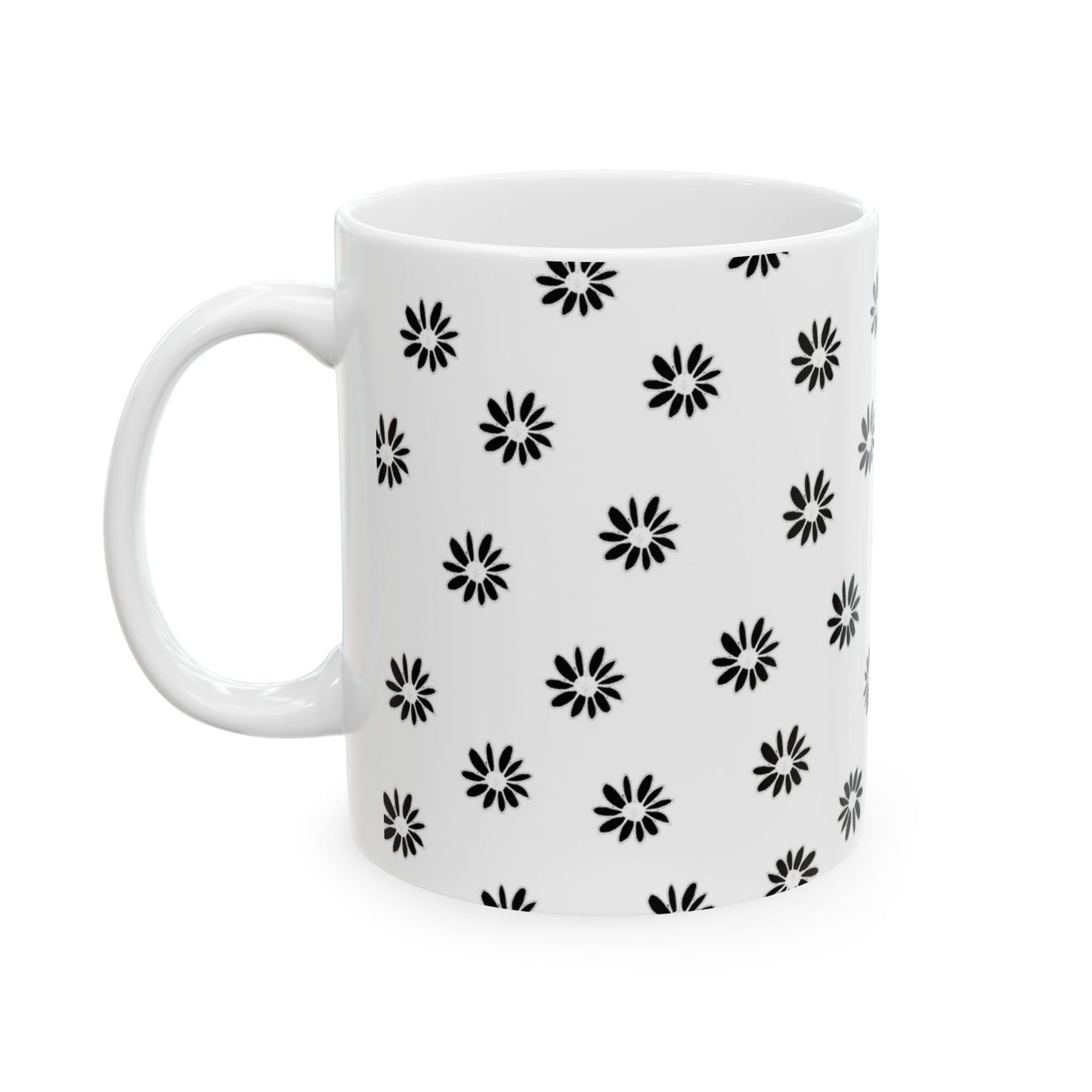 Daisy Dot White / Black Cup
