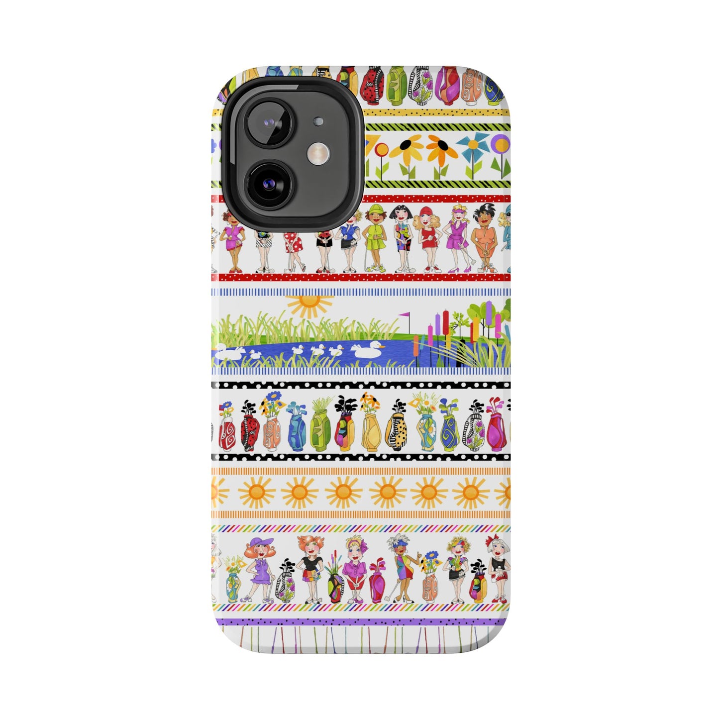 Golf Borders White Phone Case