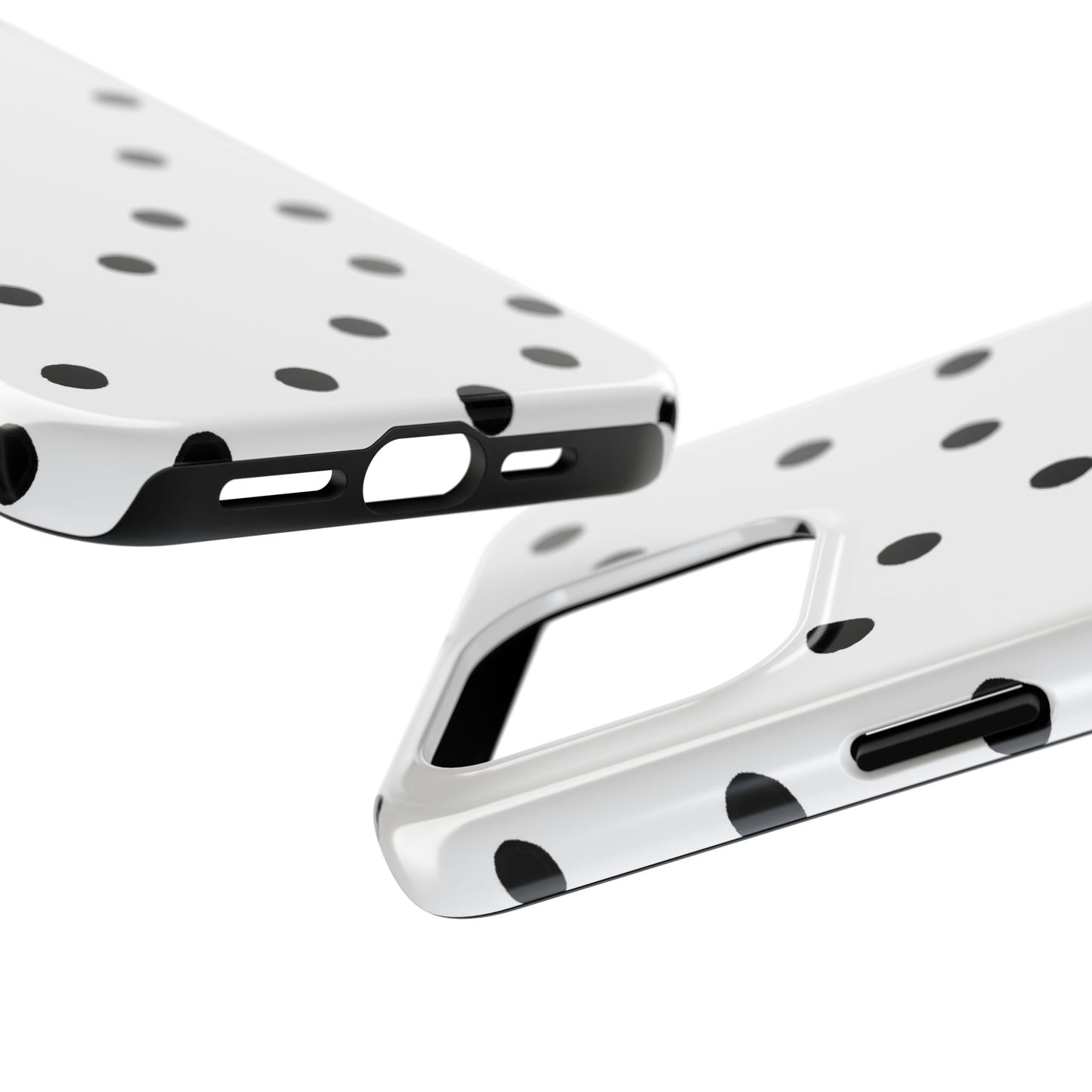 Space Dots White / Black Phone Case