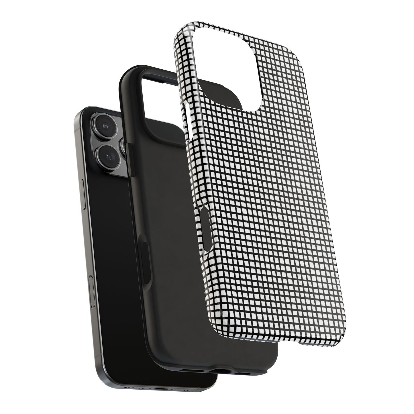 Gingham Black / White Phone Case