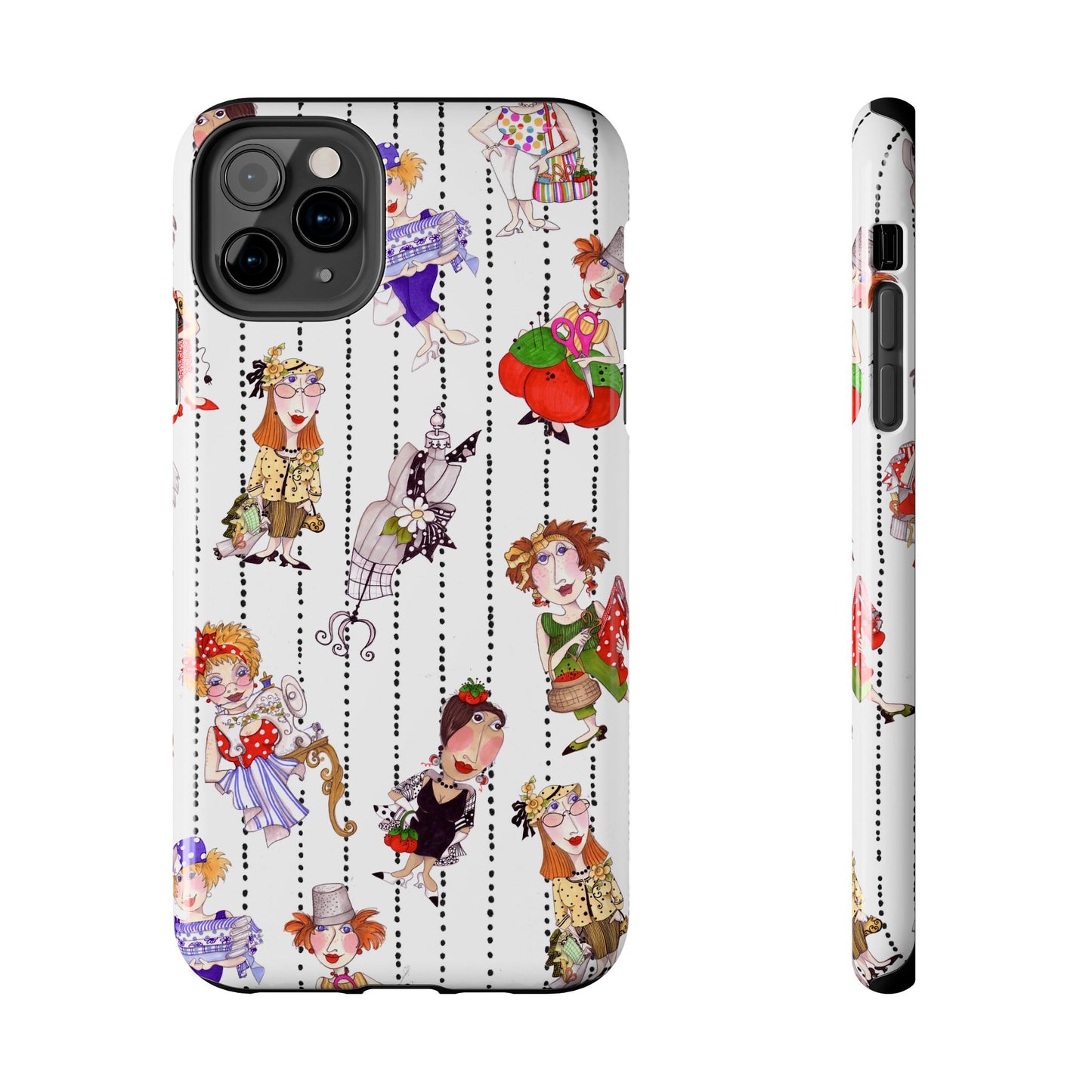 Sewphisticates White / Black Stripe Phone Case