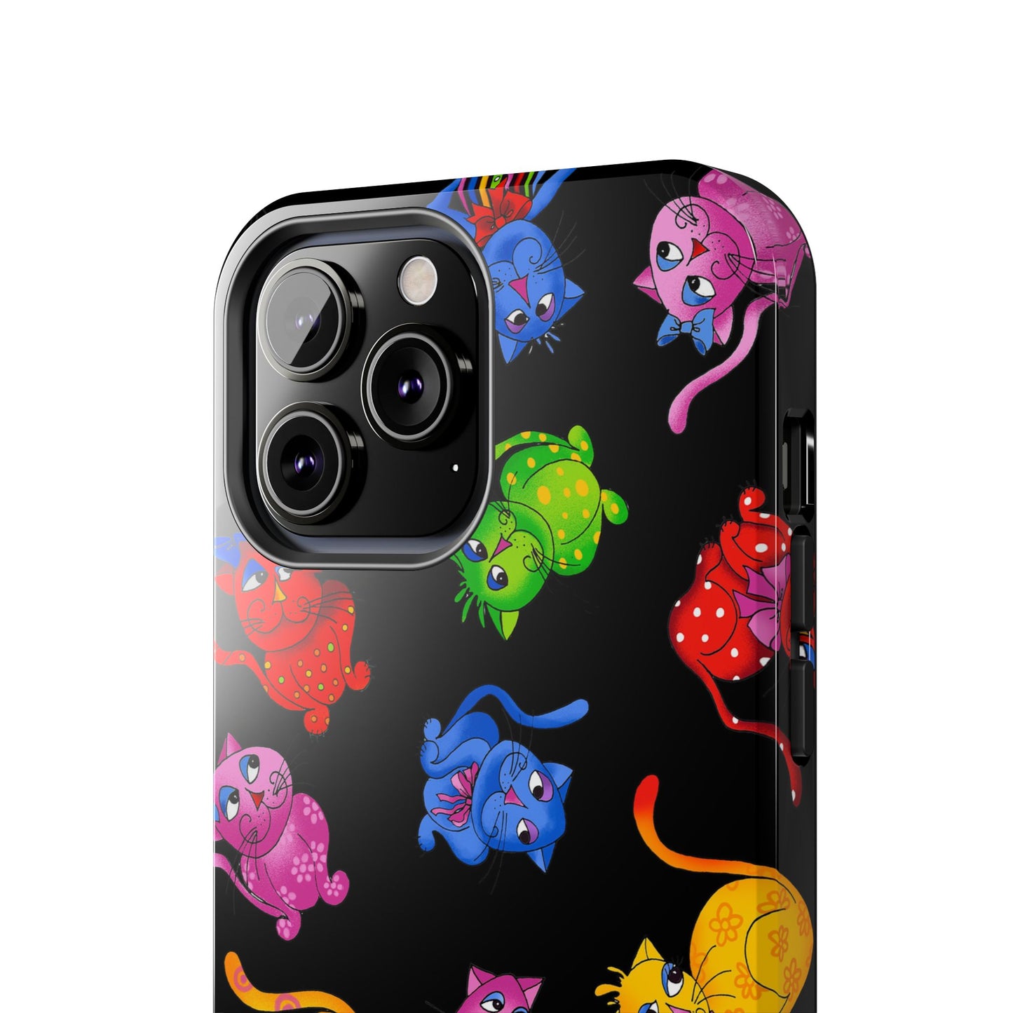 Tossed Cool Cats Black Phone Case