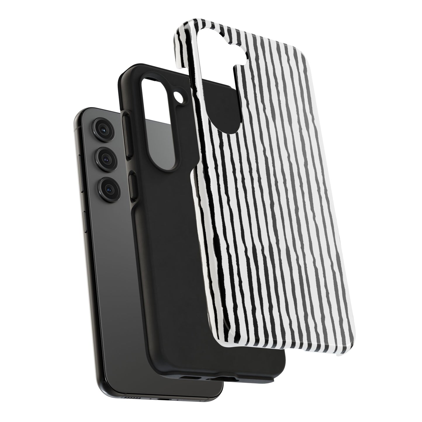Sorta Stripe White / Black Phone Case