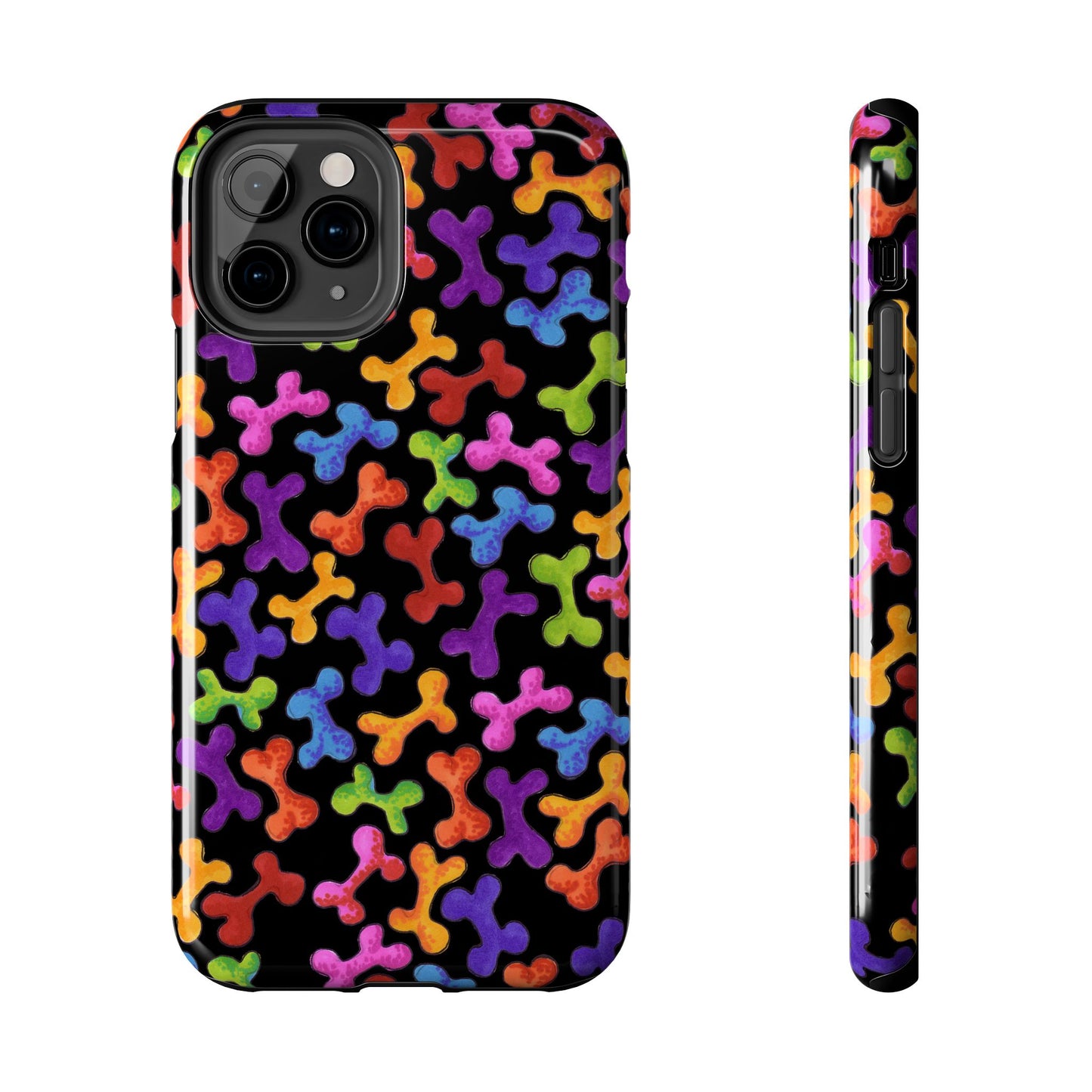 Fancy Bones Black / Multi Phone Case