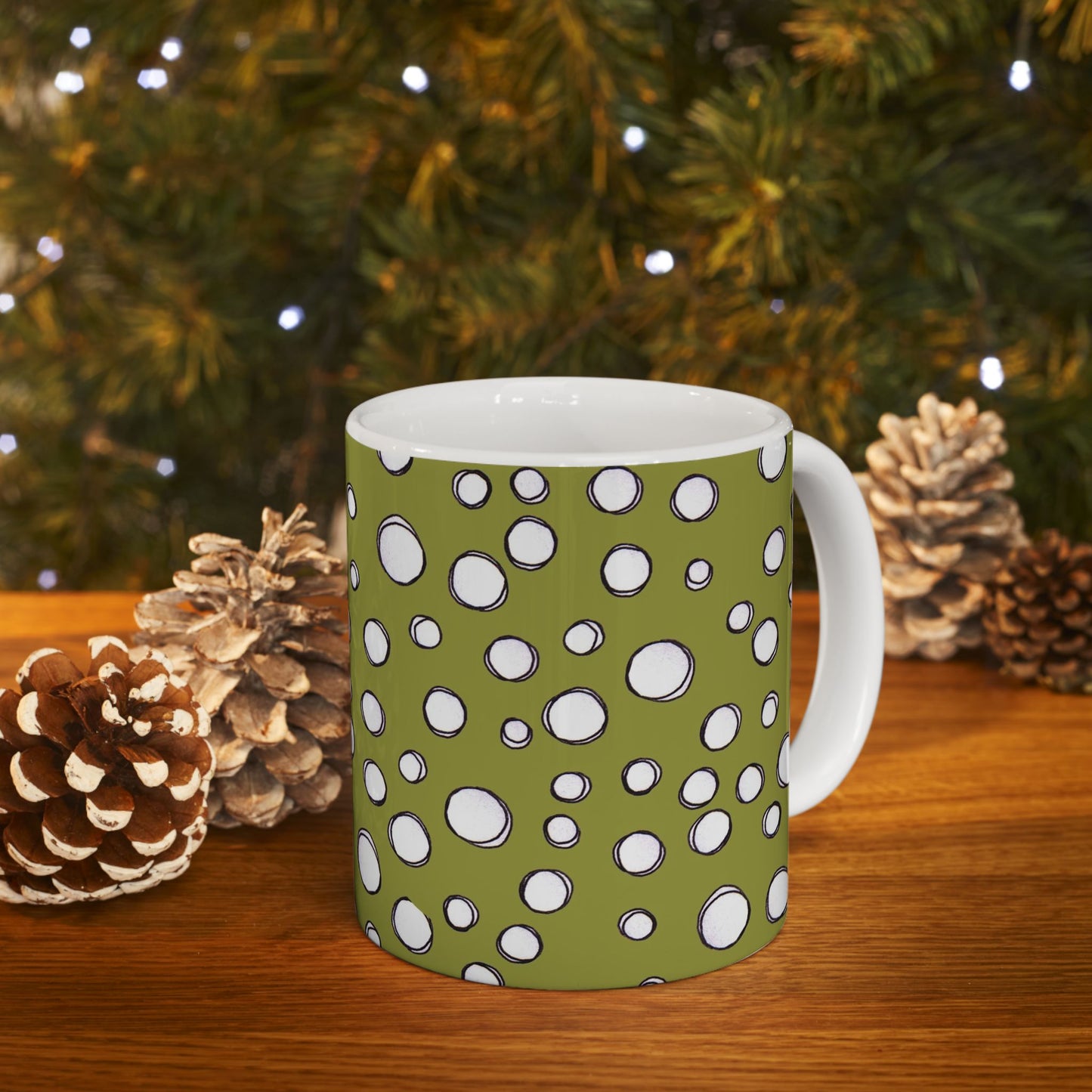 Pot Dots Green Cup