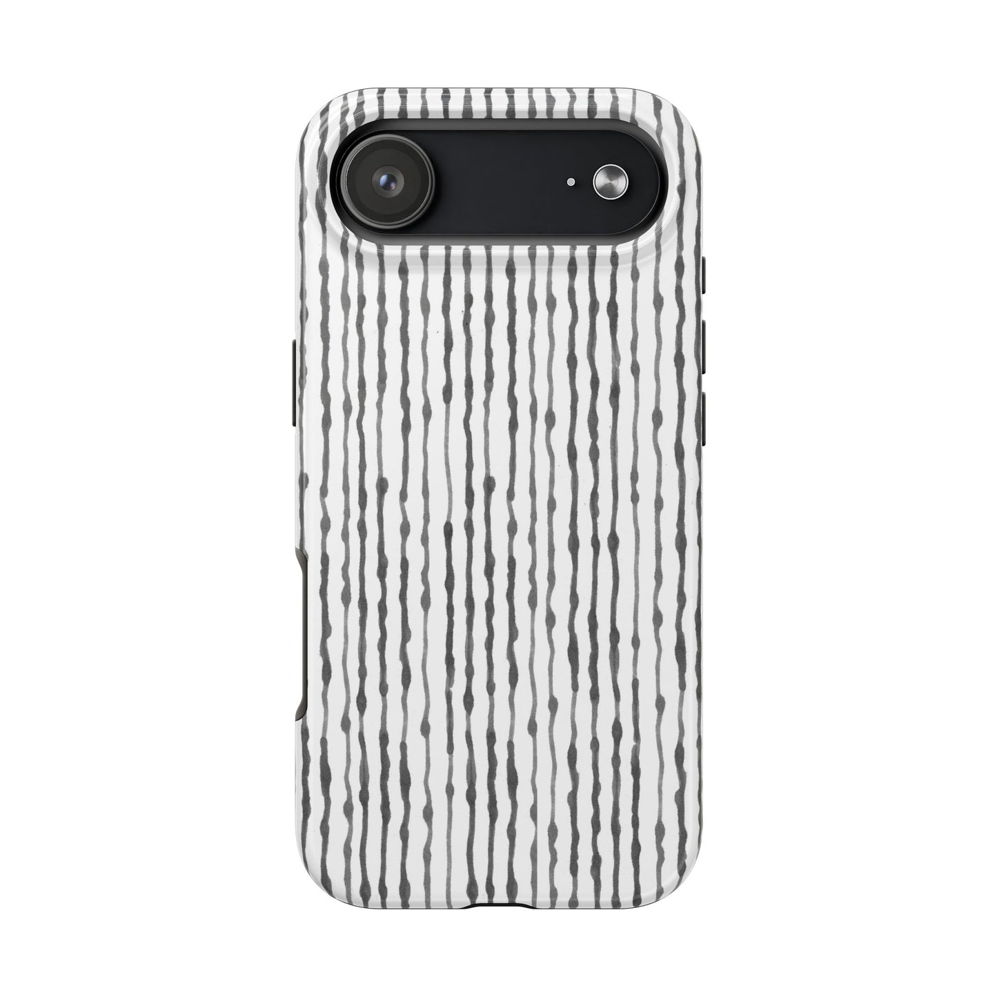 Faux Seersucker White / Charcoal Phone Case
