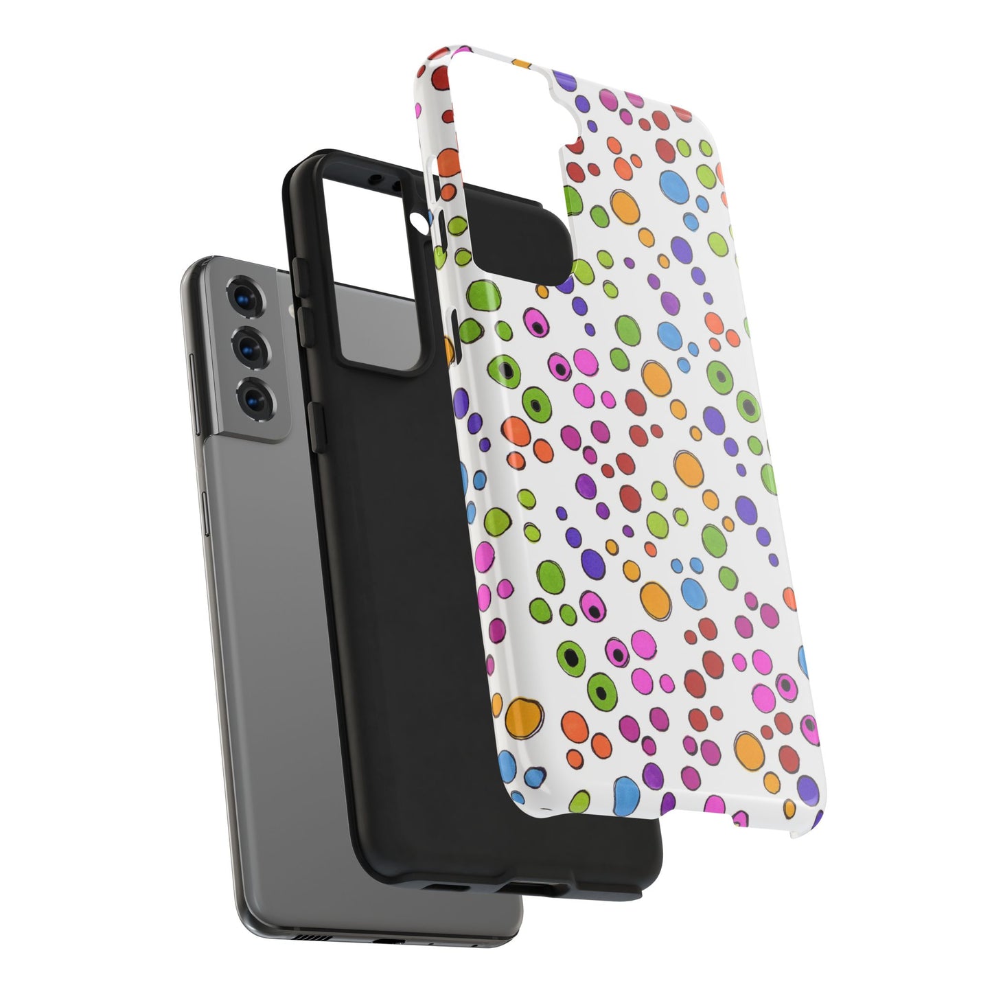 Dog Dots White / Multi Phone Case