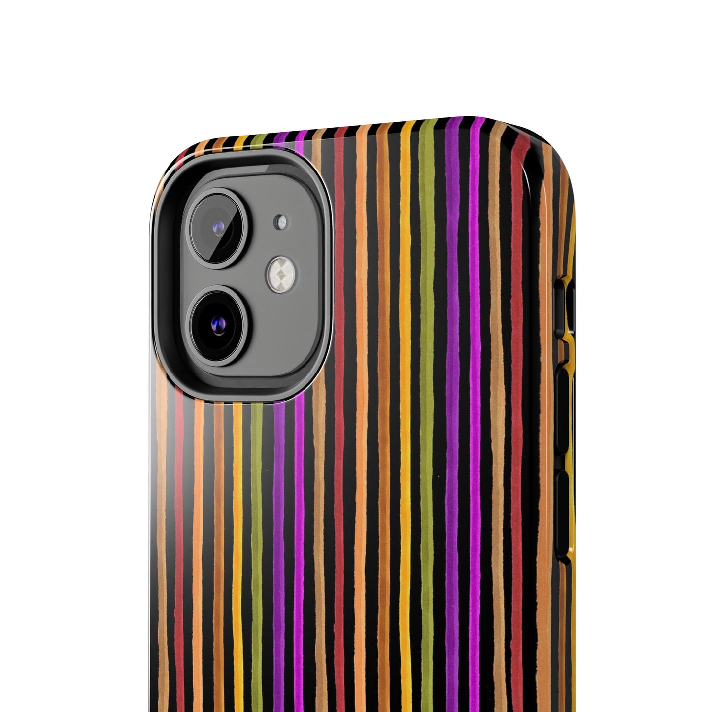 Spice Stripe Black Phone Case