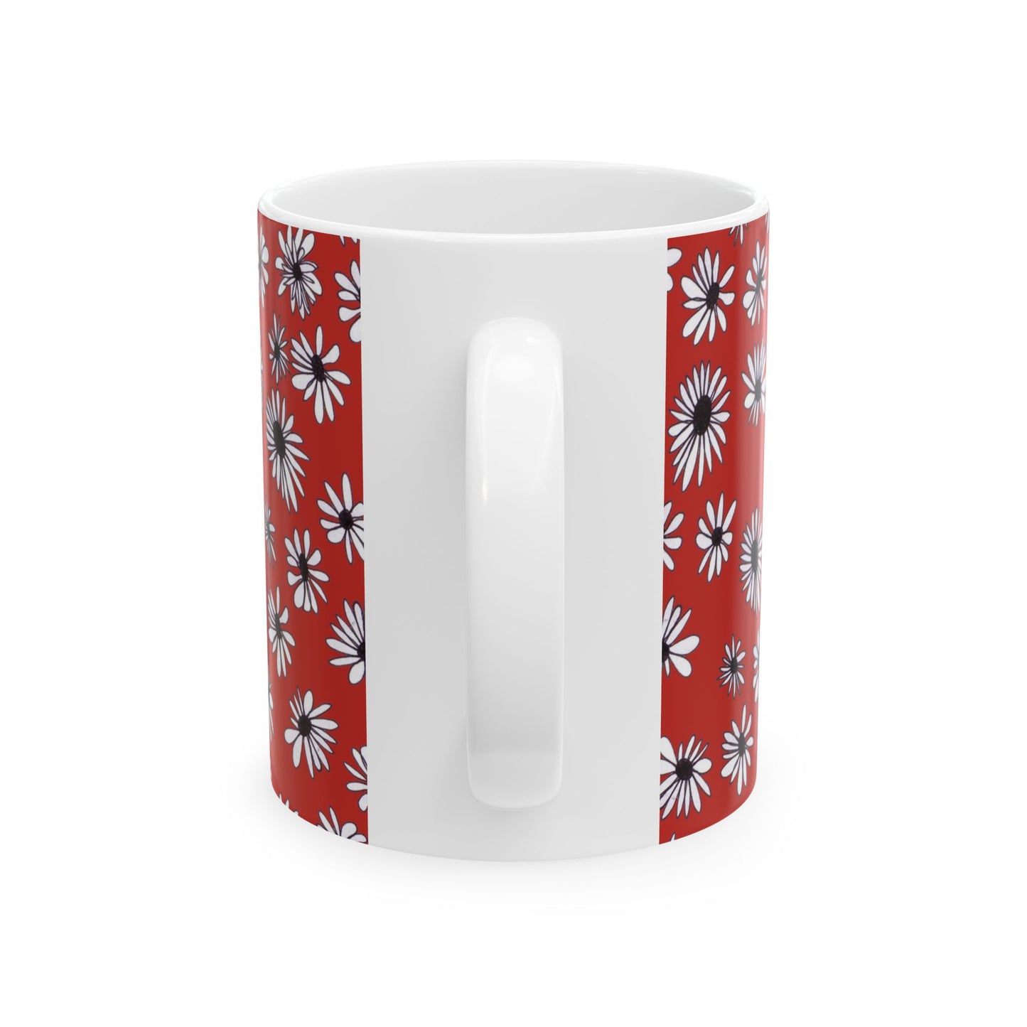Random Daisy Red / White Cup
