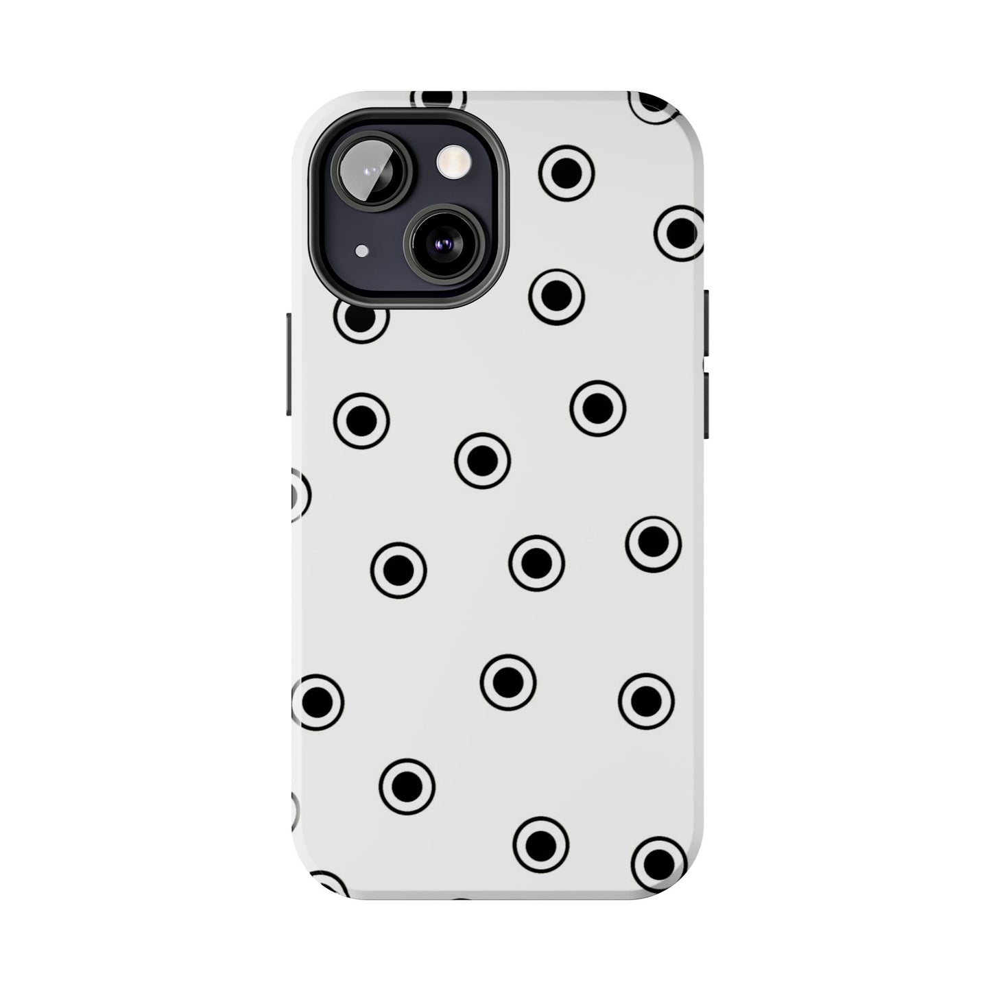 CD Dots White / Black Phone Case