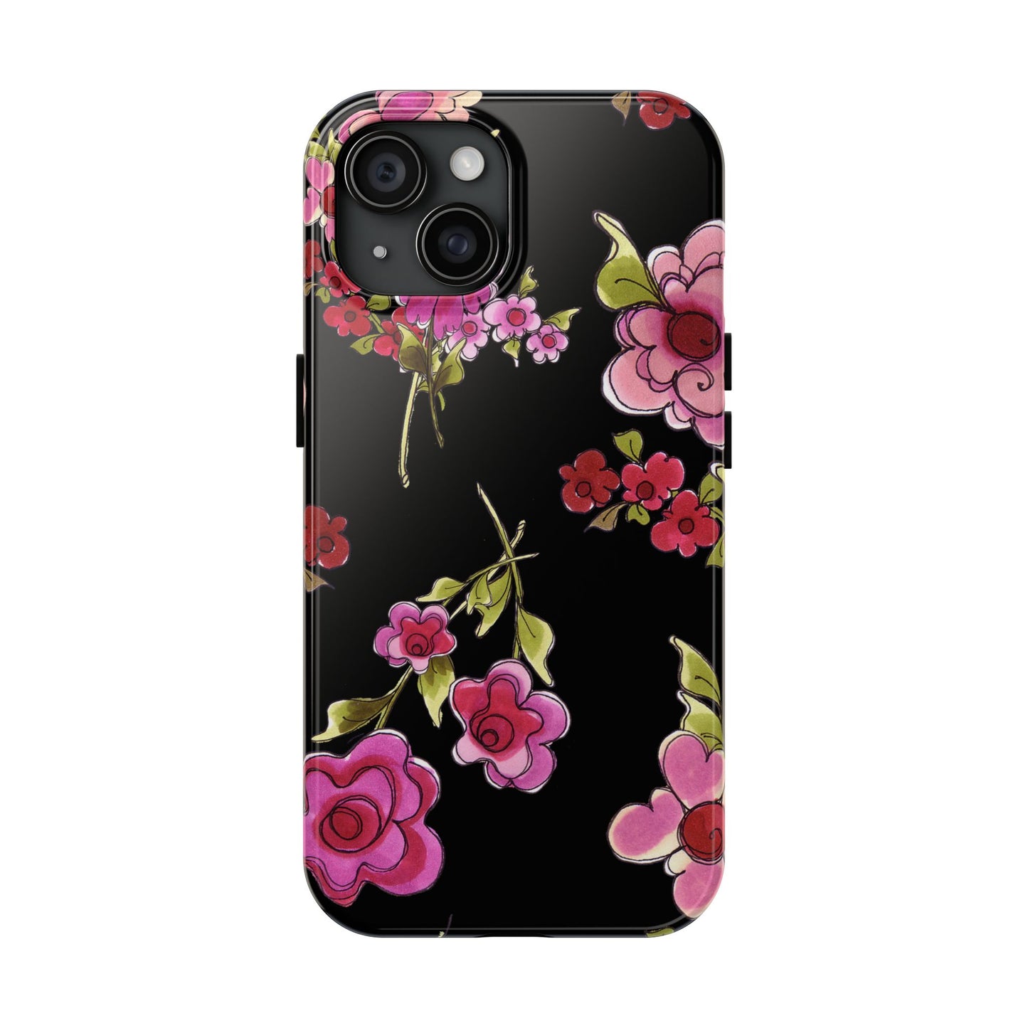 Jumbo Floral Black Phone Case