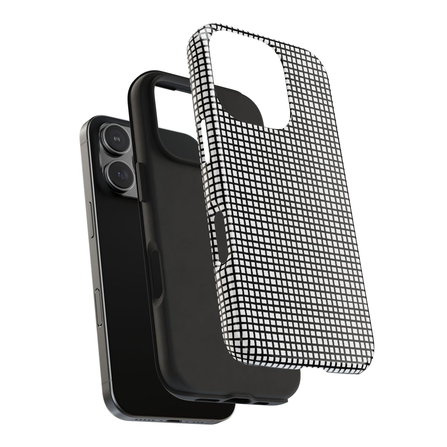 Gingham Black / White Phone Case