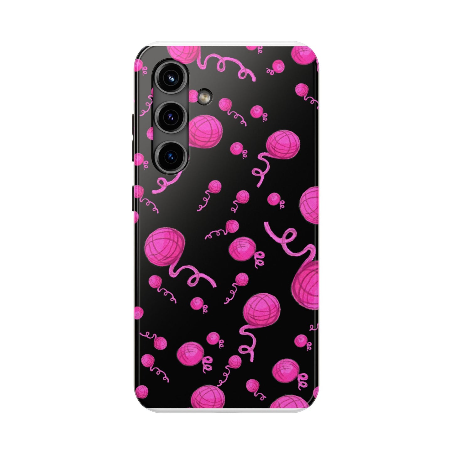 Yarniverse Black / Pink Phone Case