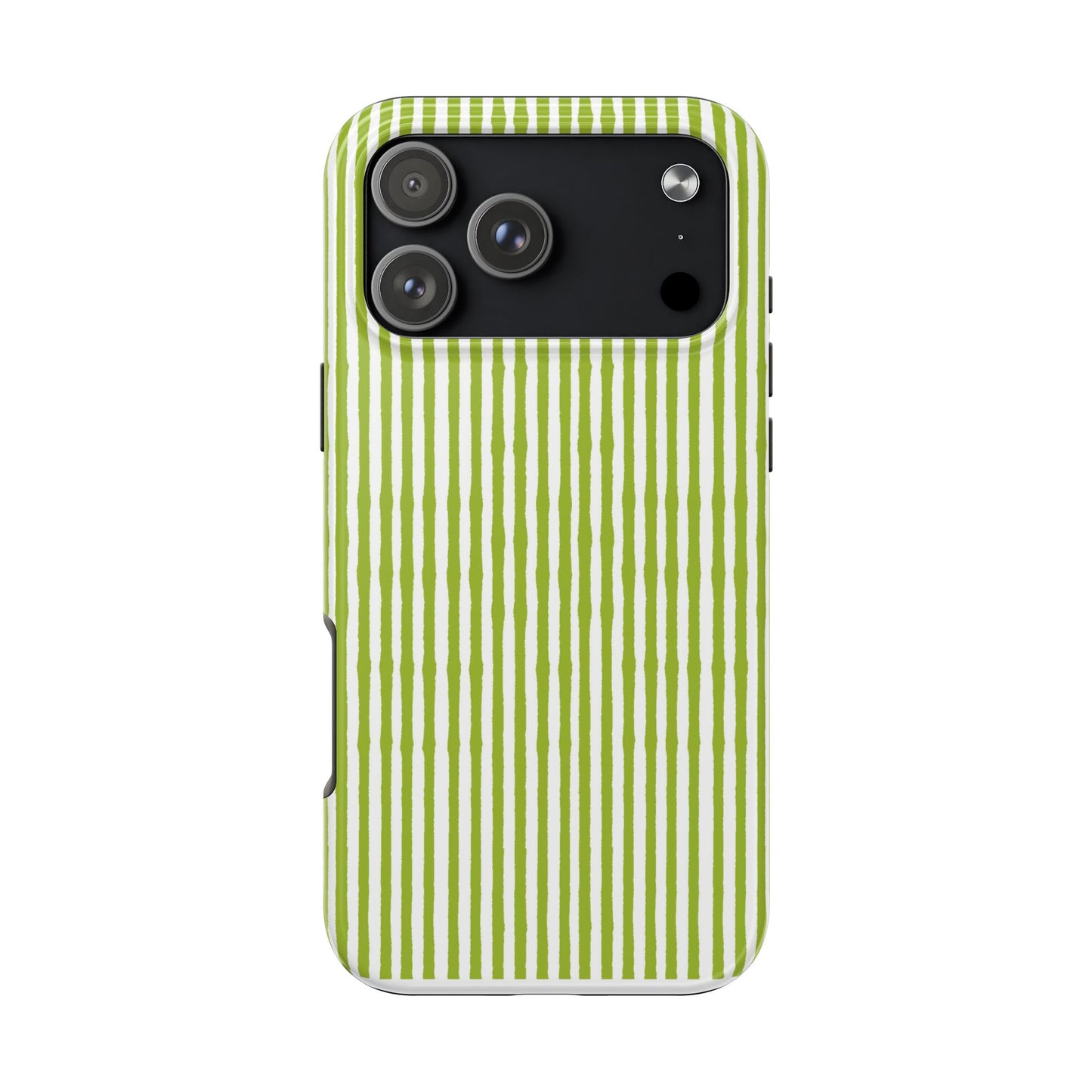 Lazy Stripe Green / White Phone Case