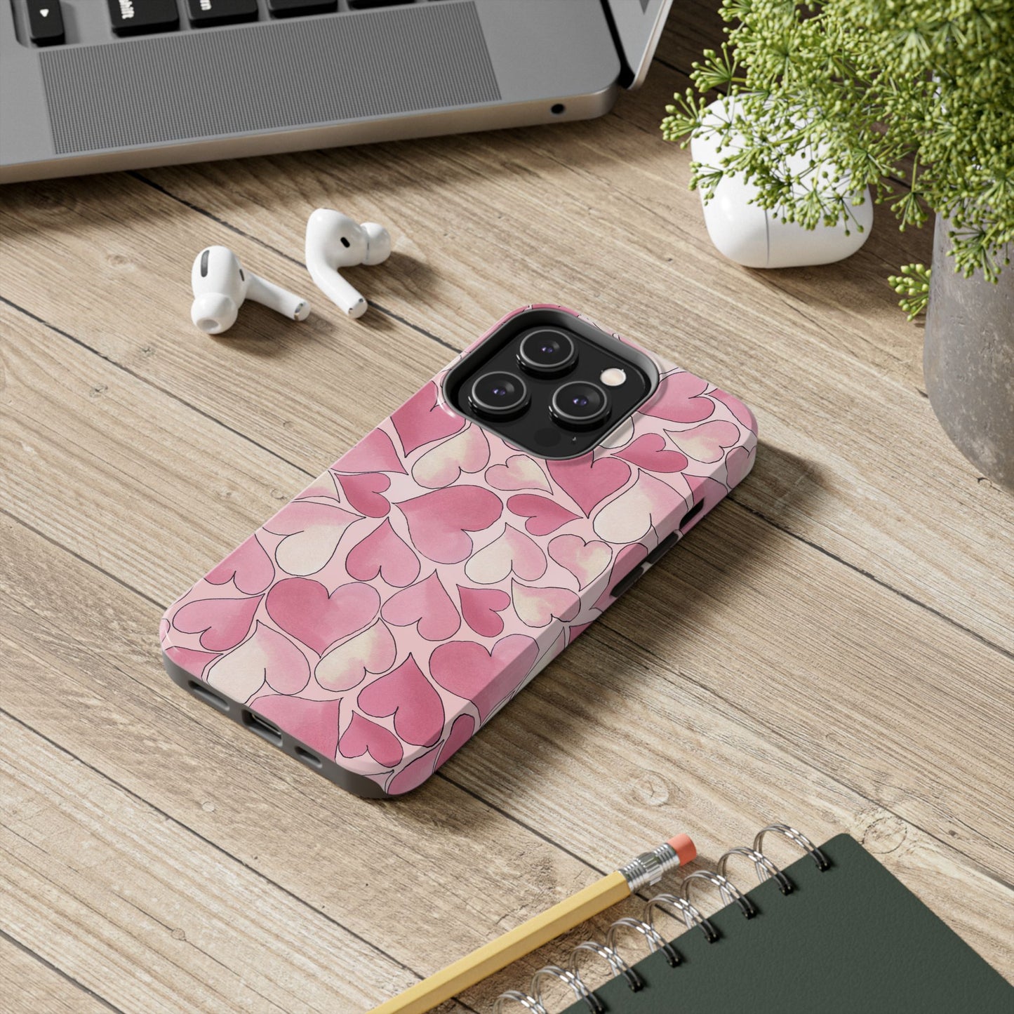 Hearts Pink Sky Phone Case