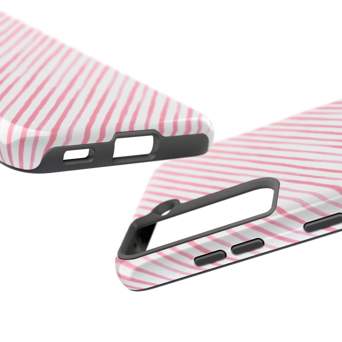 Bias Stripe White / Pink Phone Case
