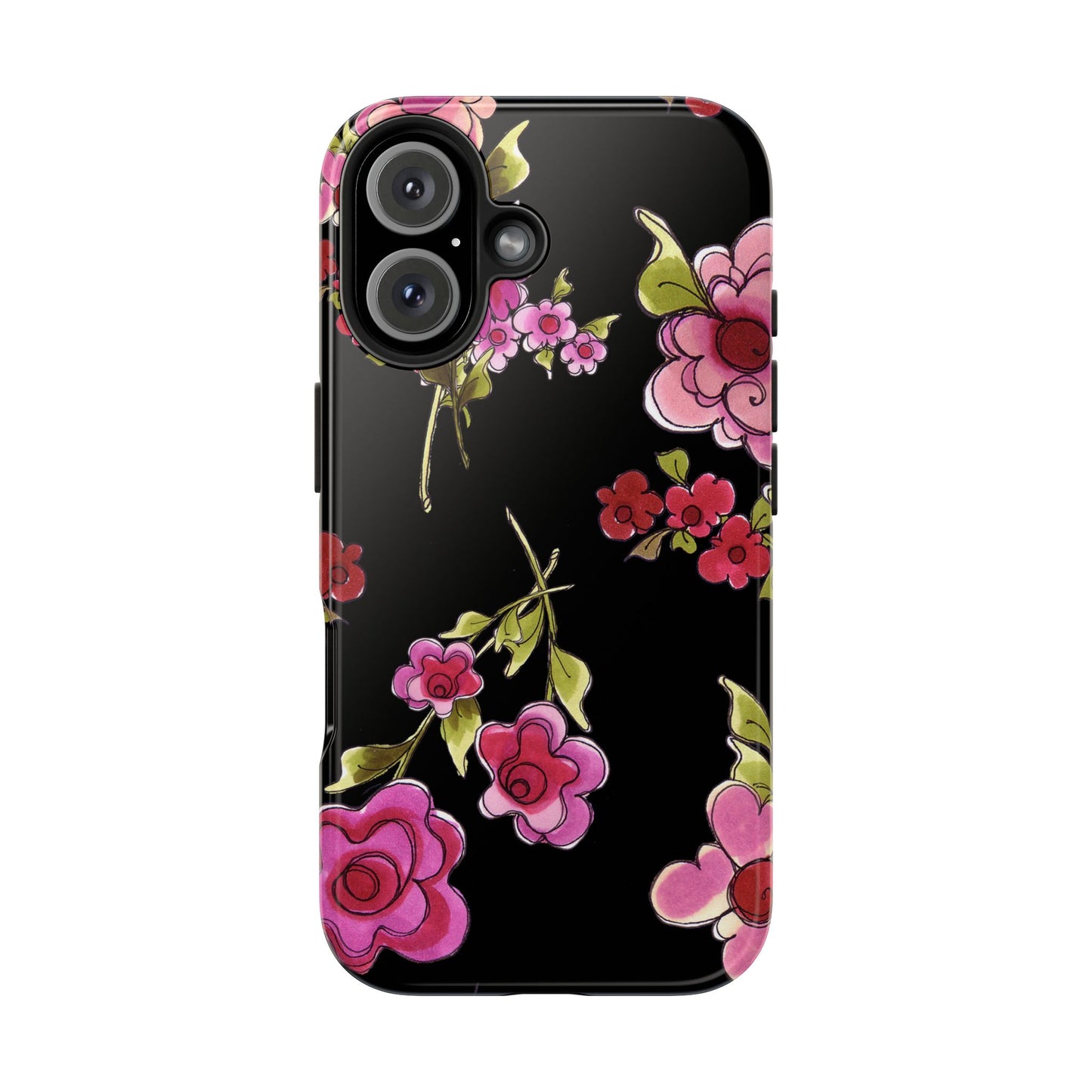 Jumbo Floral Black Phone Case