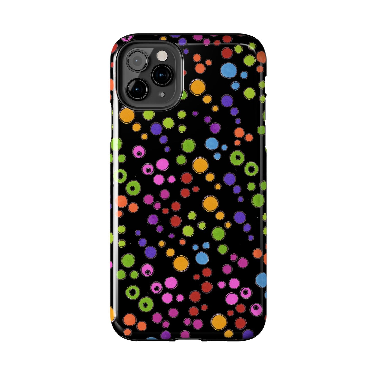 Dog Dots Black / Multi Phone Case