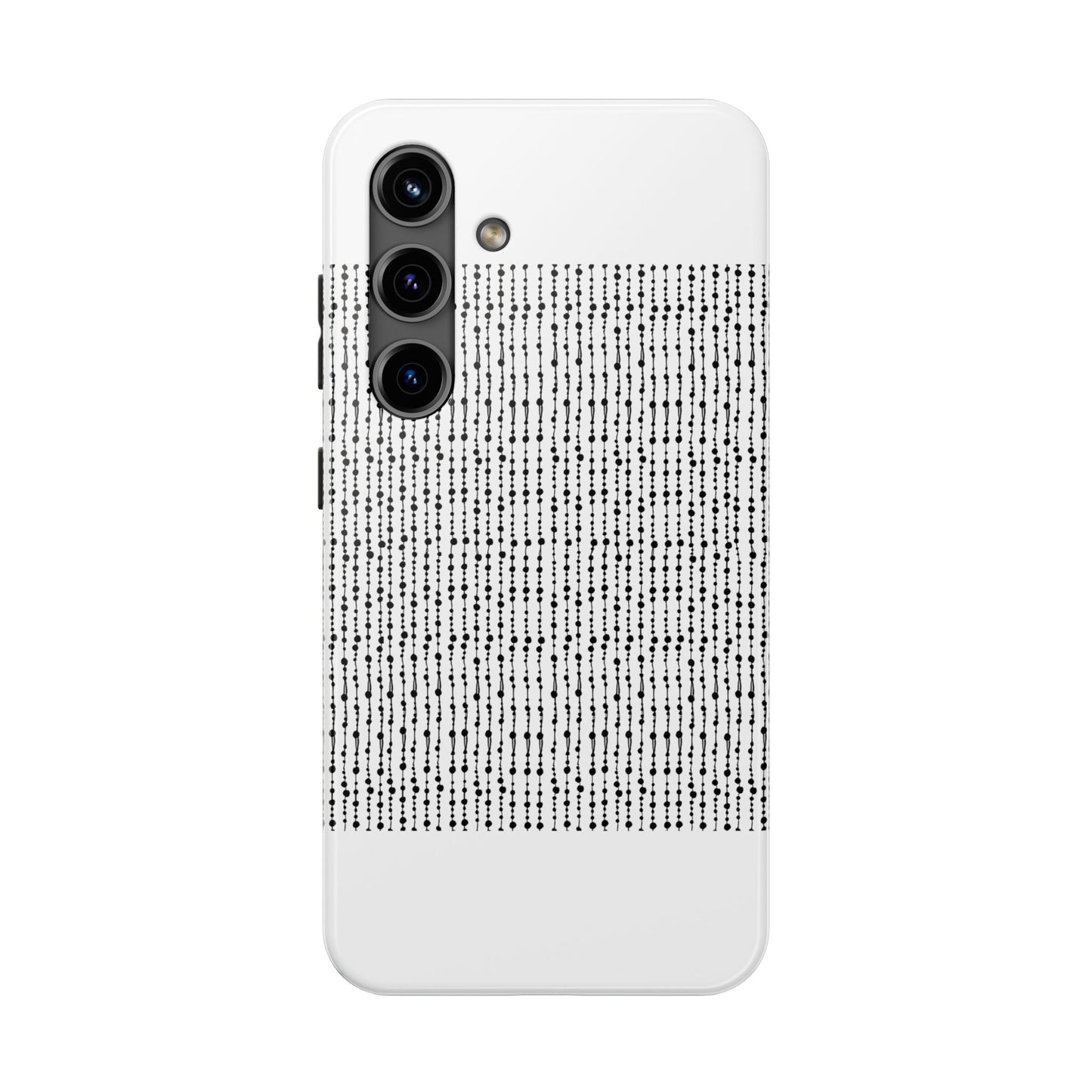 Beaded Curtain White / Black Phone Case