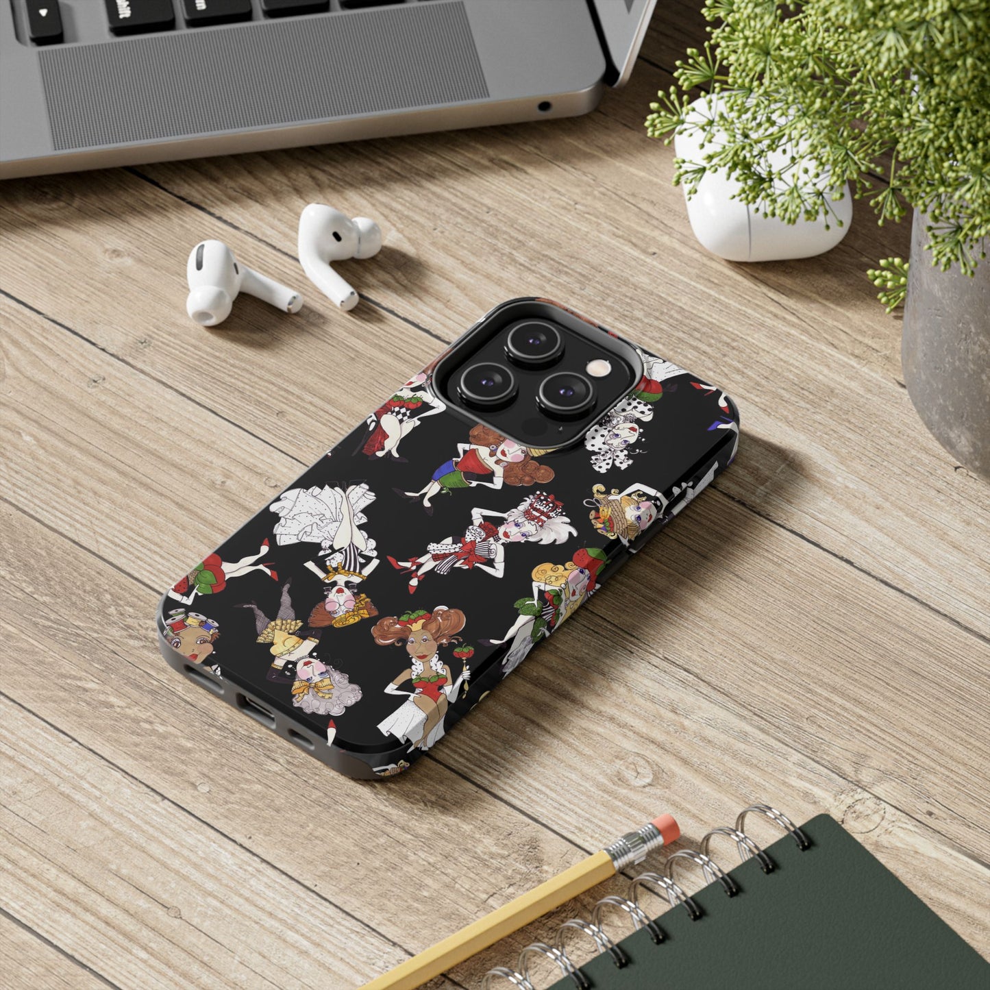 Sew Tossed Black Phone Case