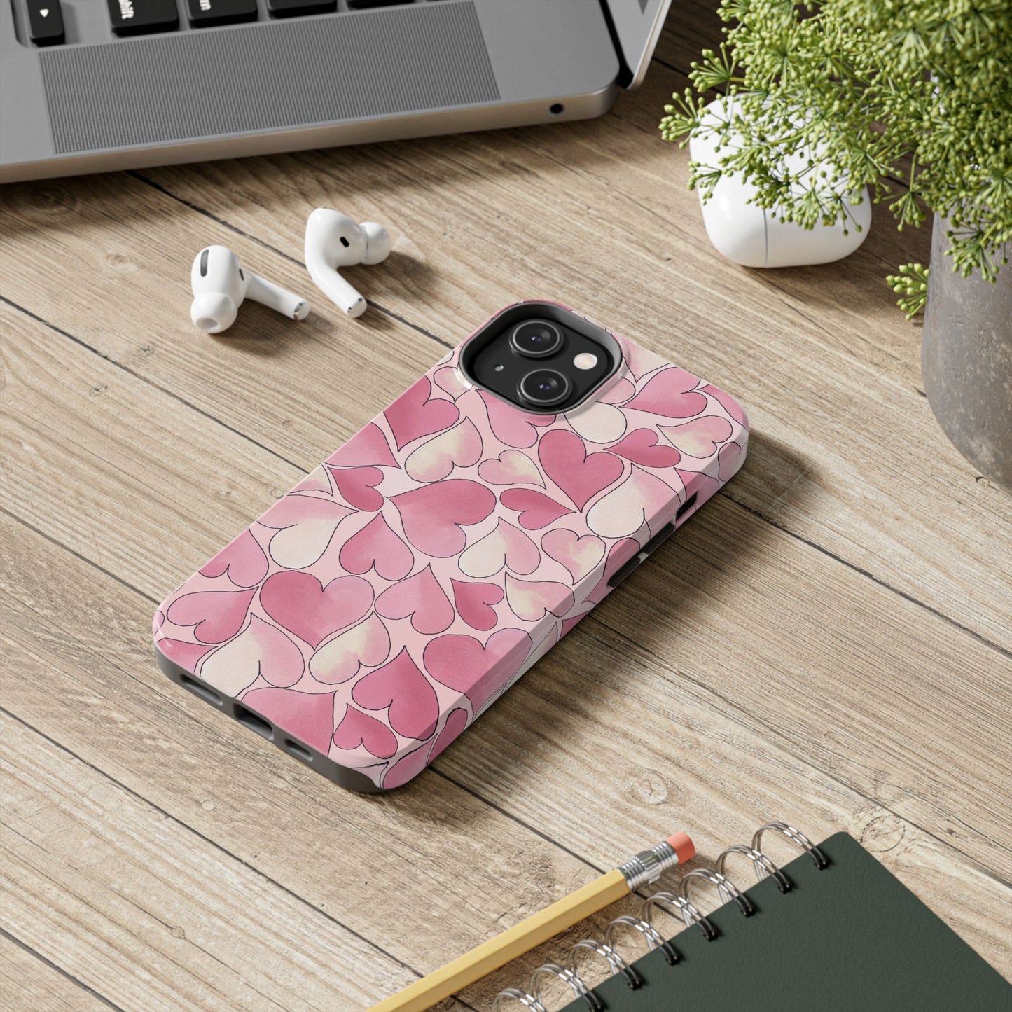 Hearts Pink Sky Phone Case