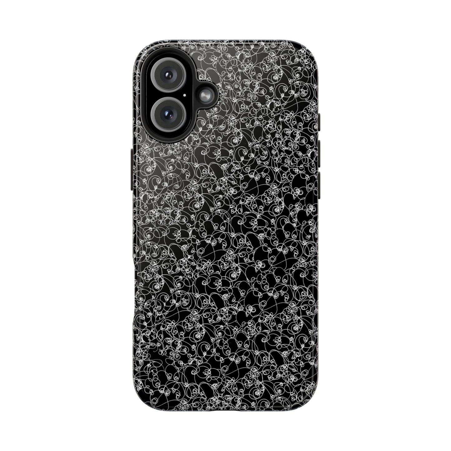 Scribble Black / White Phone Case