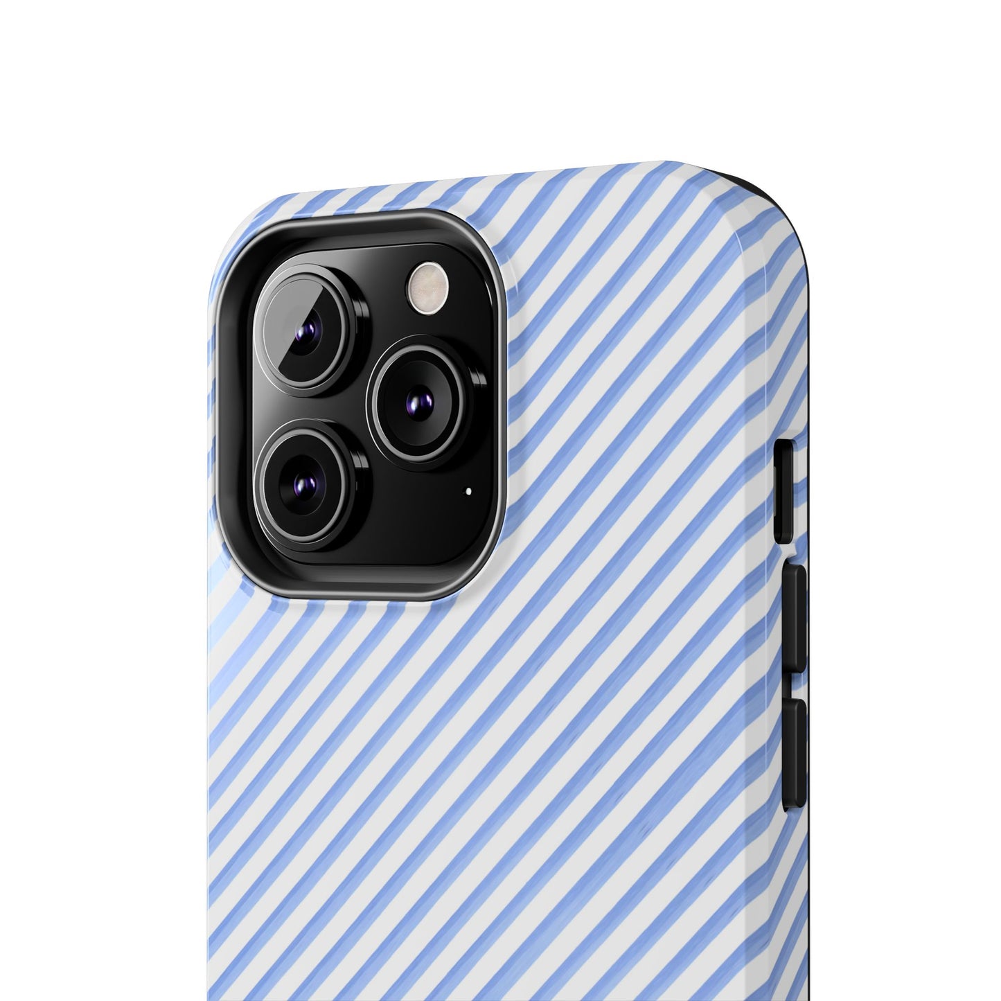 Bias Stripe Blue / White Phone Case