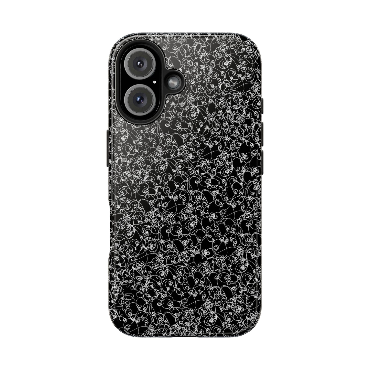 Scribble Black / White Phone Case