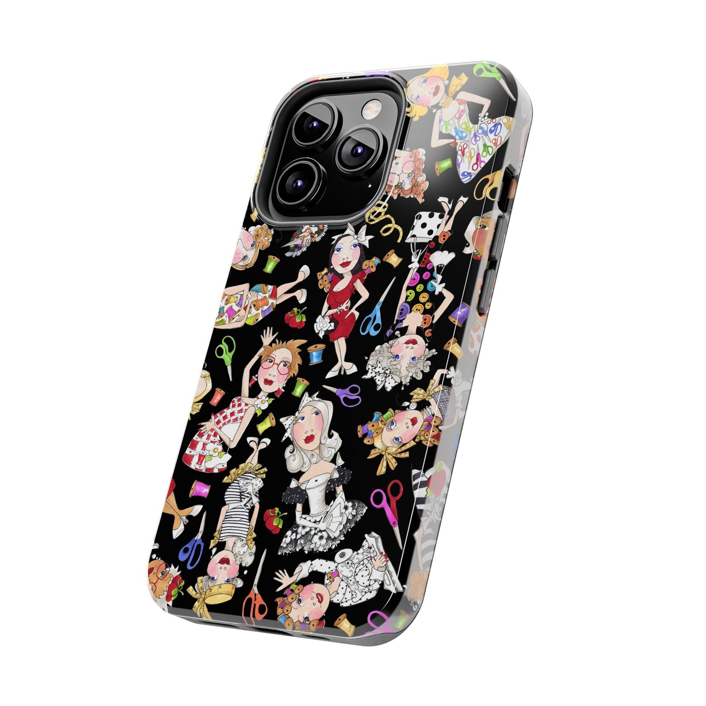 Sew Tossed Black Phone Case