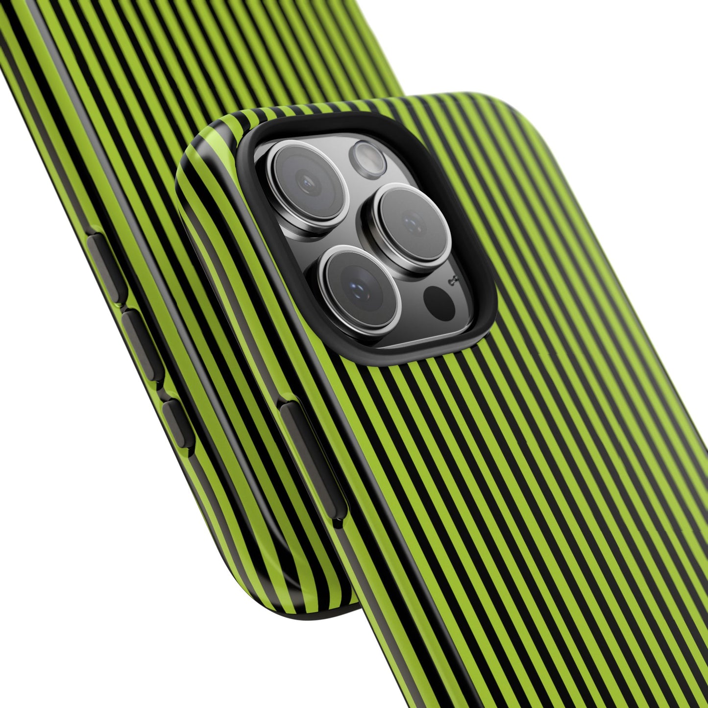 Stripe Green / Black Phone Case