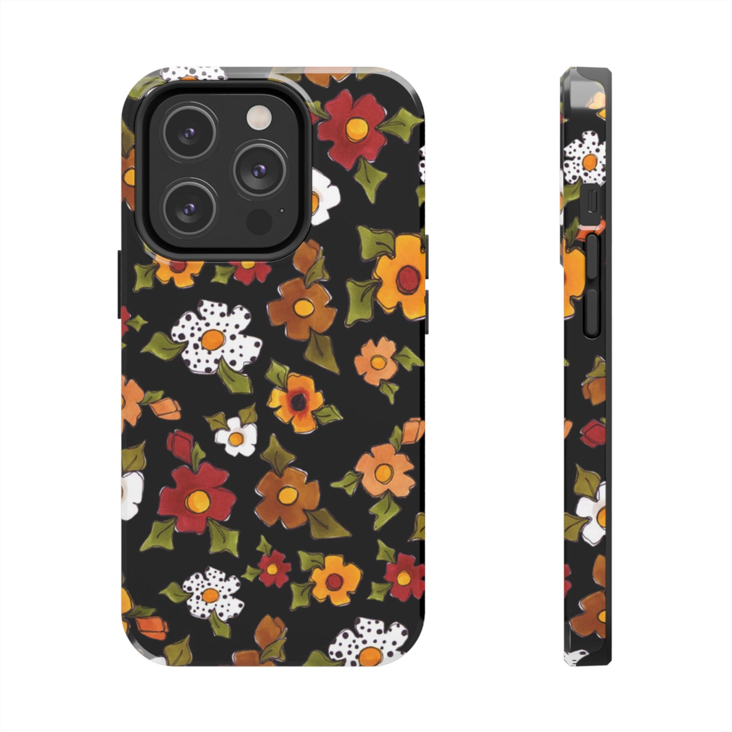 Spice Posie Black Phone Case