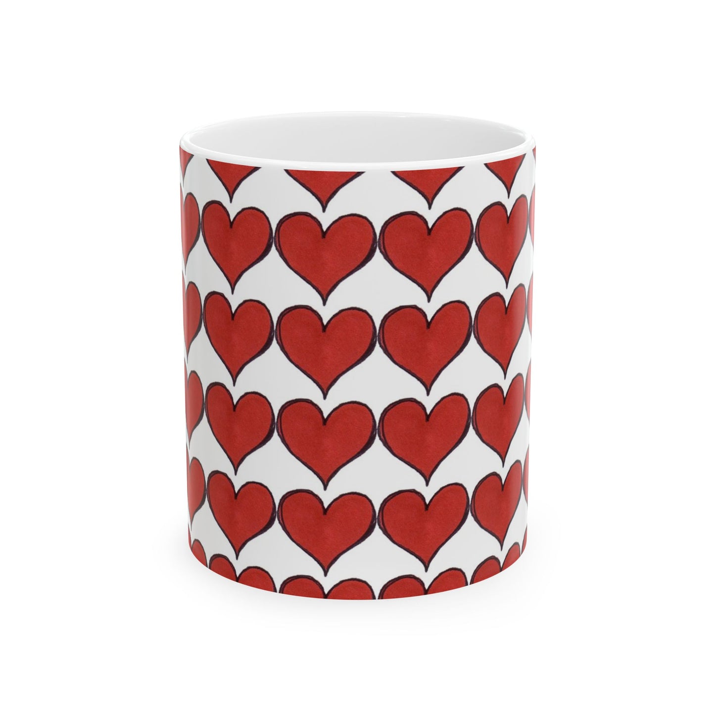 Heartbeats White Cup