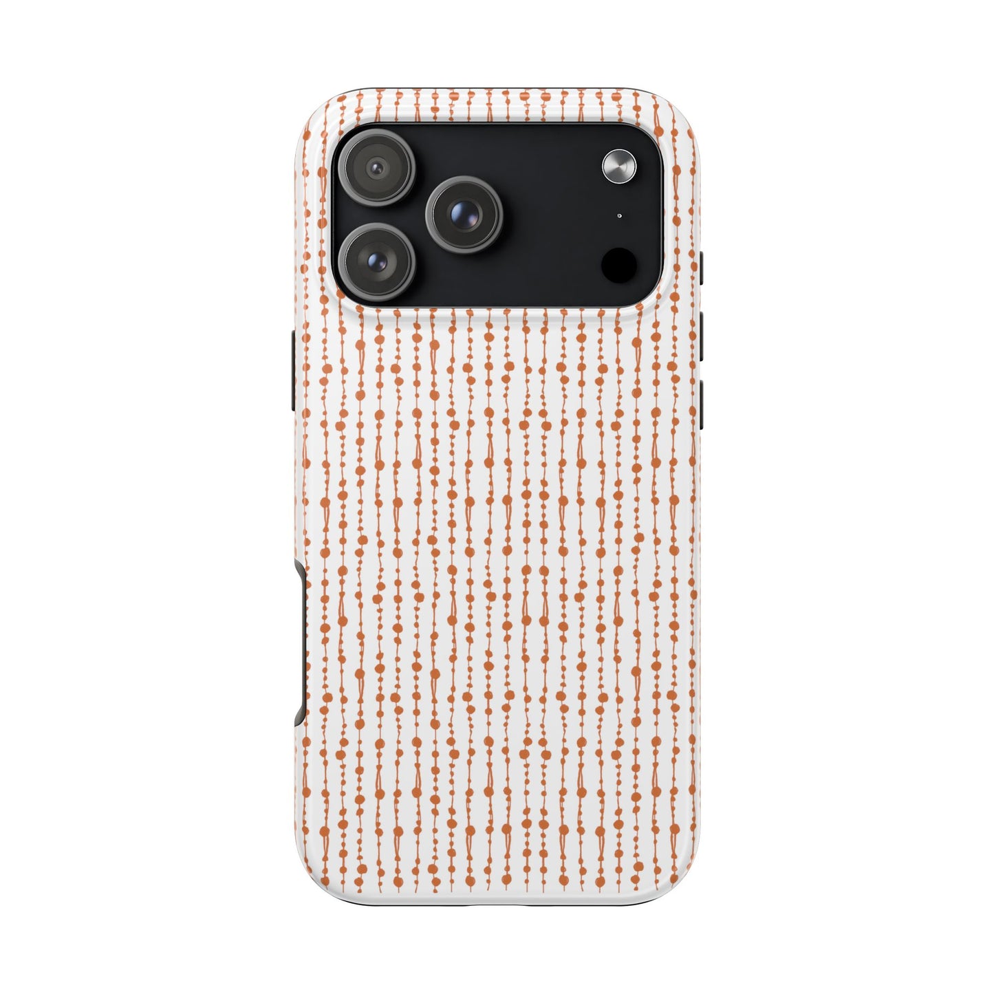 Beaded Curtain White / Bronze Phone Case