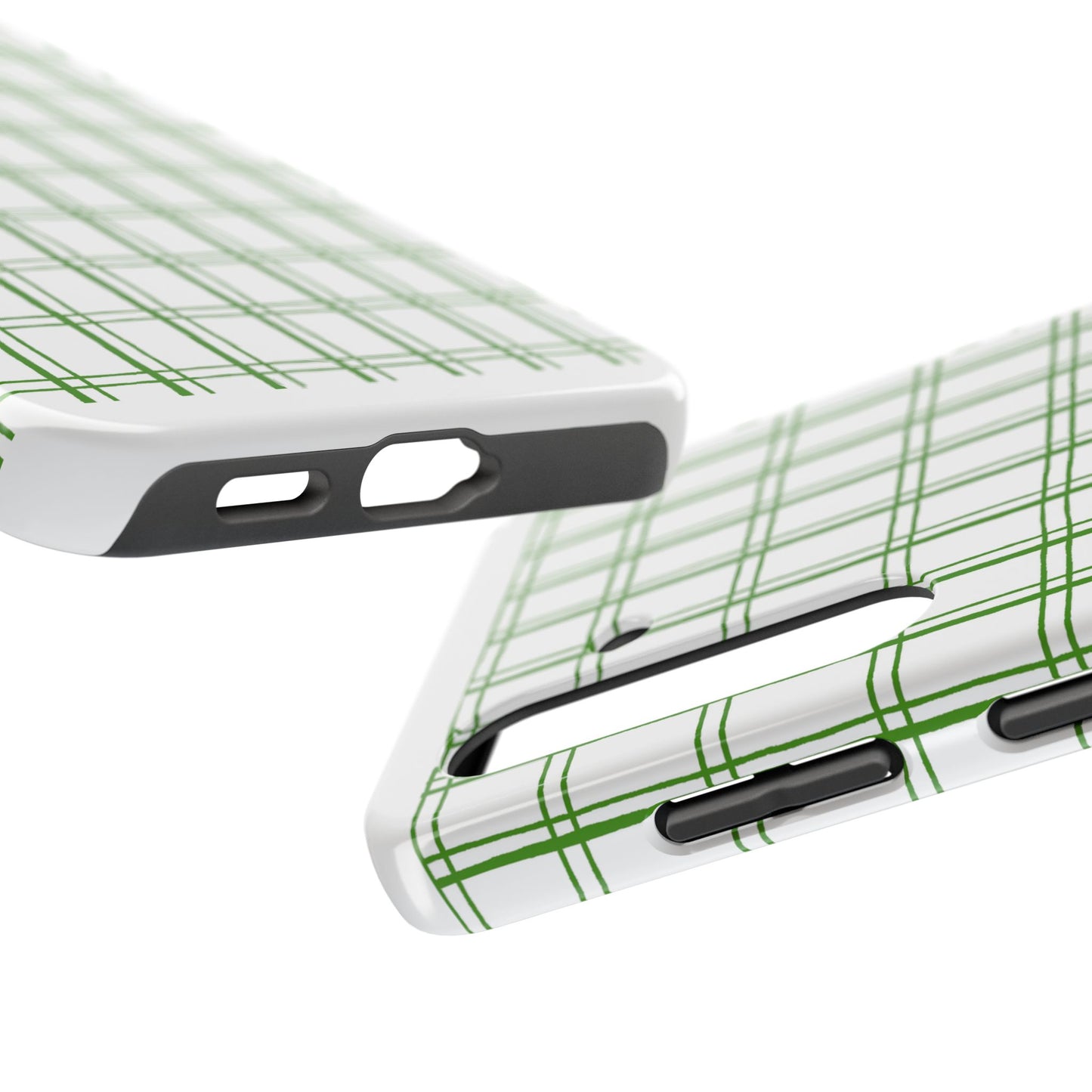 Little Plaid White / Green Phone Case