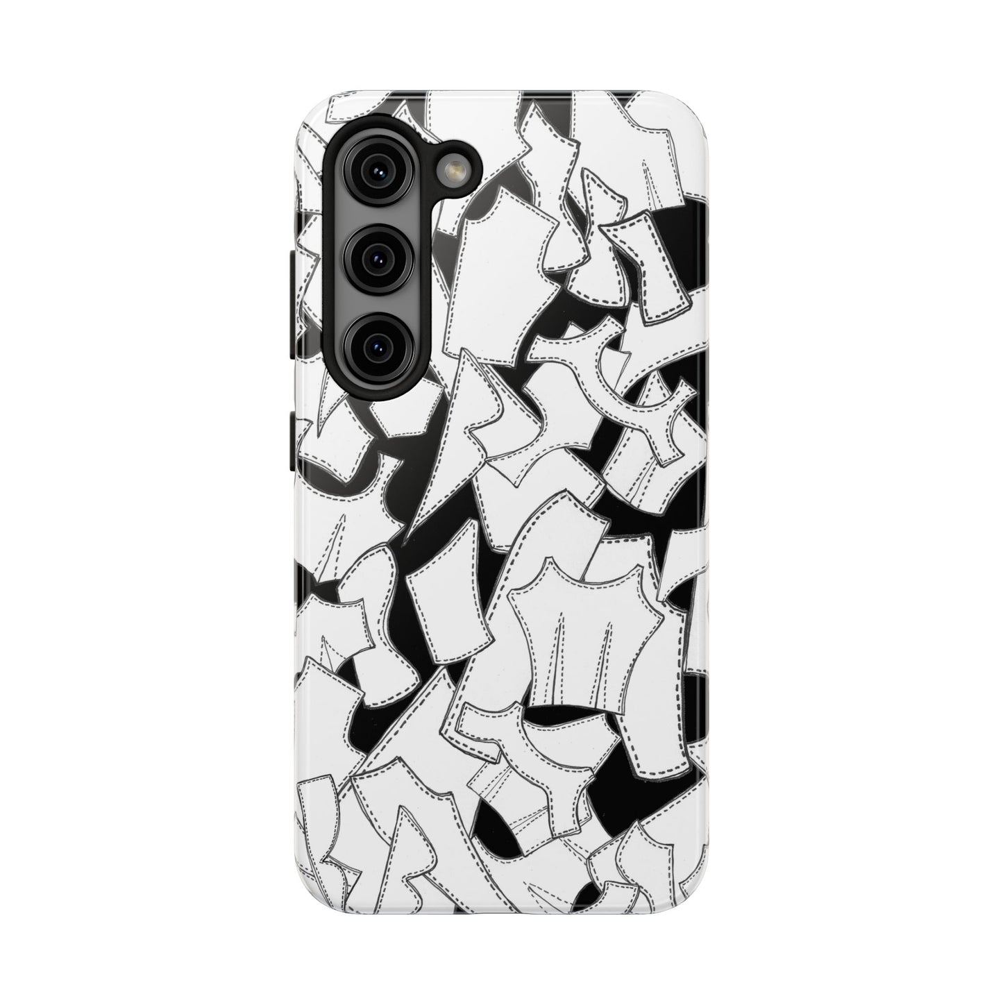 Pattern Pieces Black Phone Case