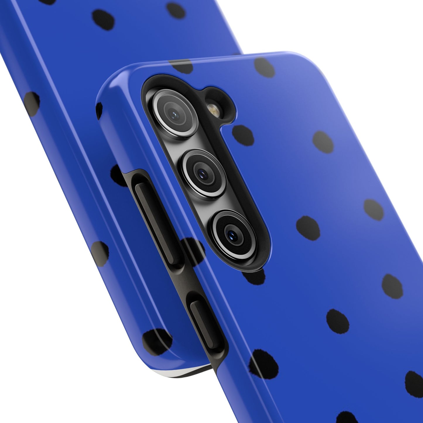 Dinky Dots Blue / Black Phone Case