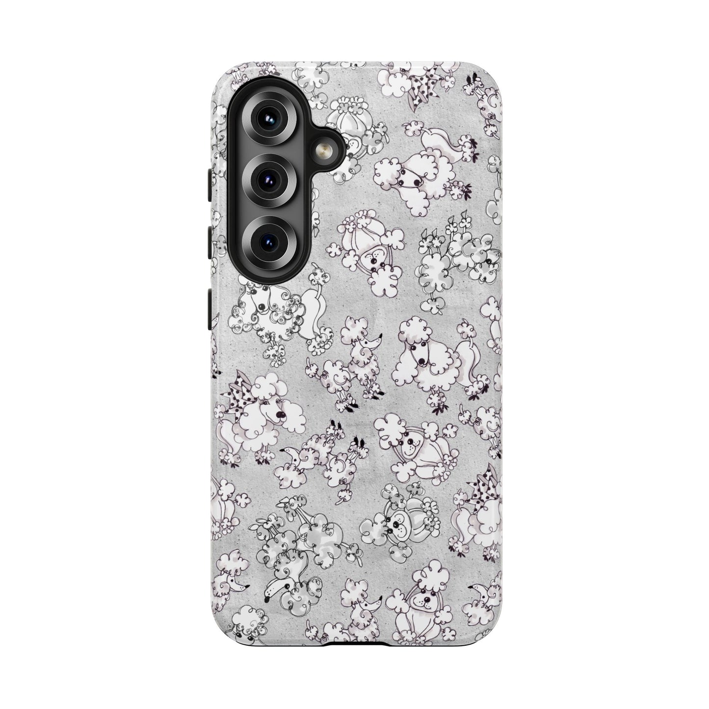 Paris Poodles Silver Phone Case