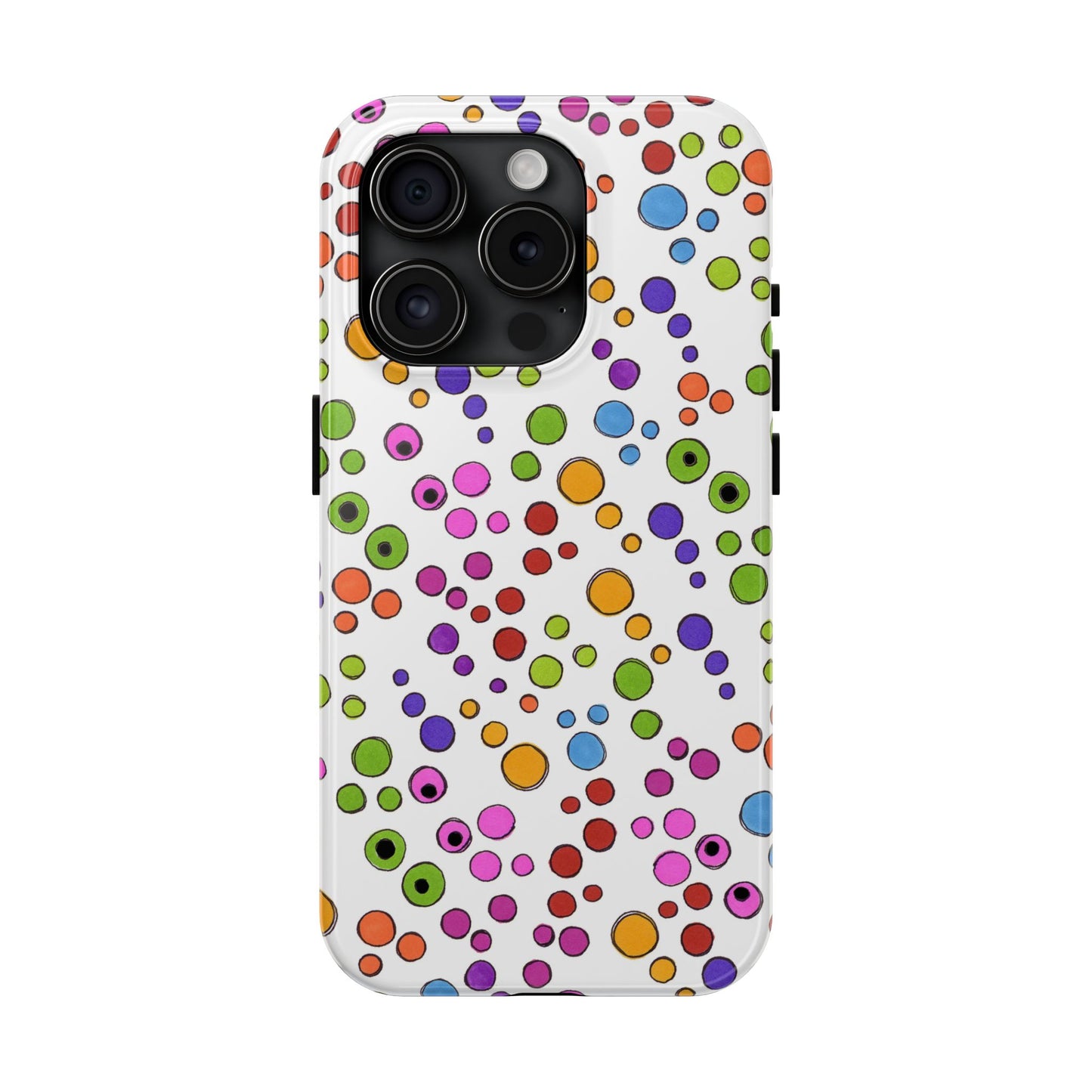 Dog Dots White / Multi Phone Case