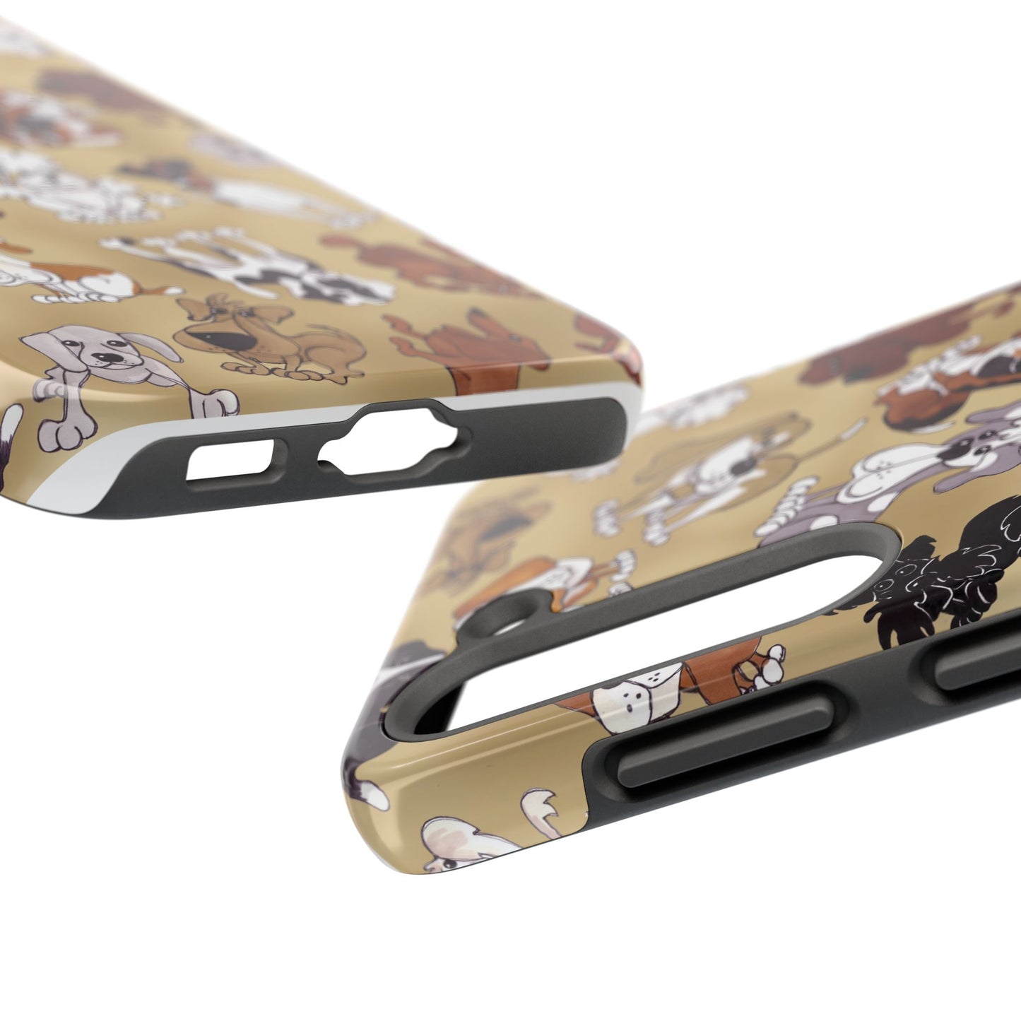 Tossed Doggies Tan Phone Case