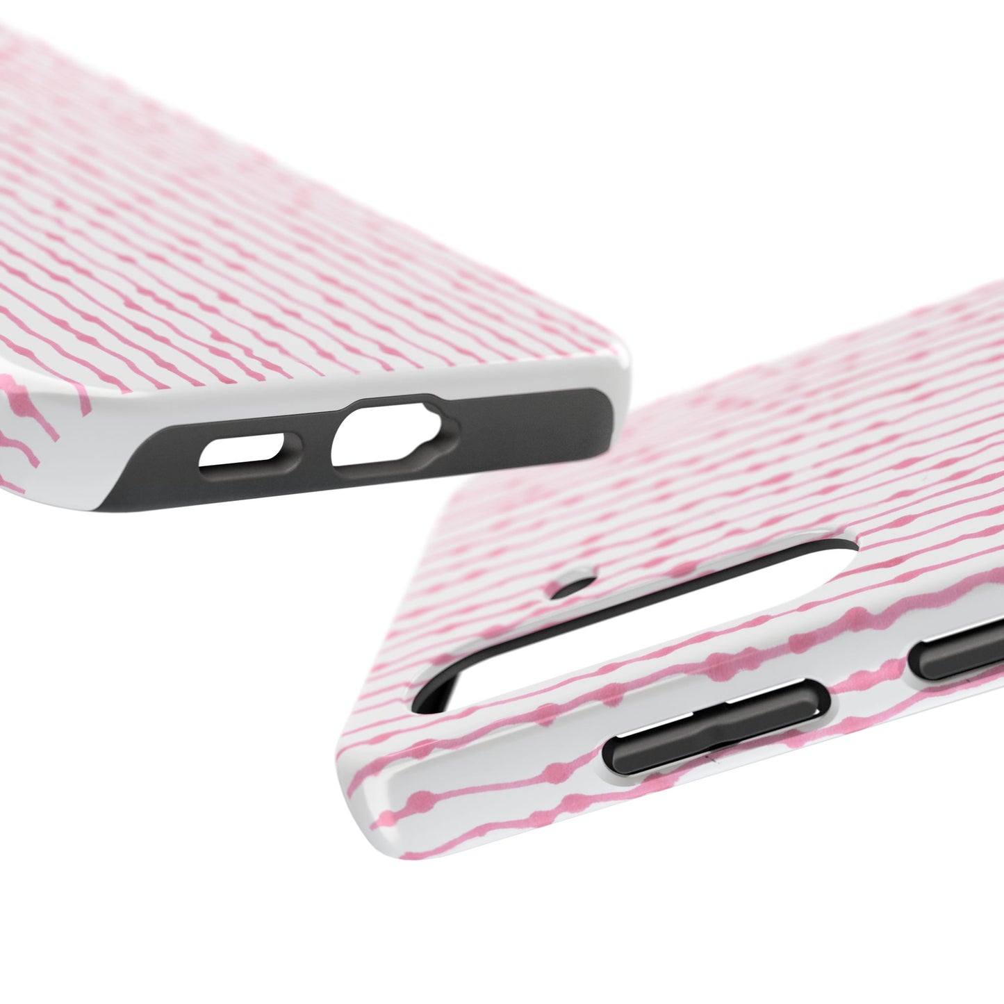 Faux Seersucker White / Pink Phone Case