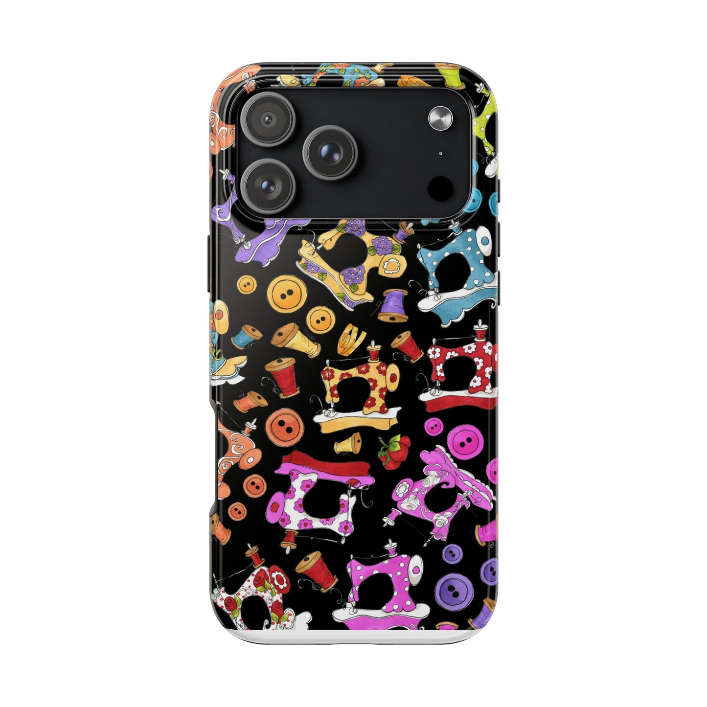Sew Assorted Black Phone Case