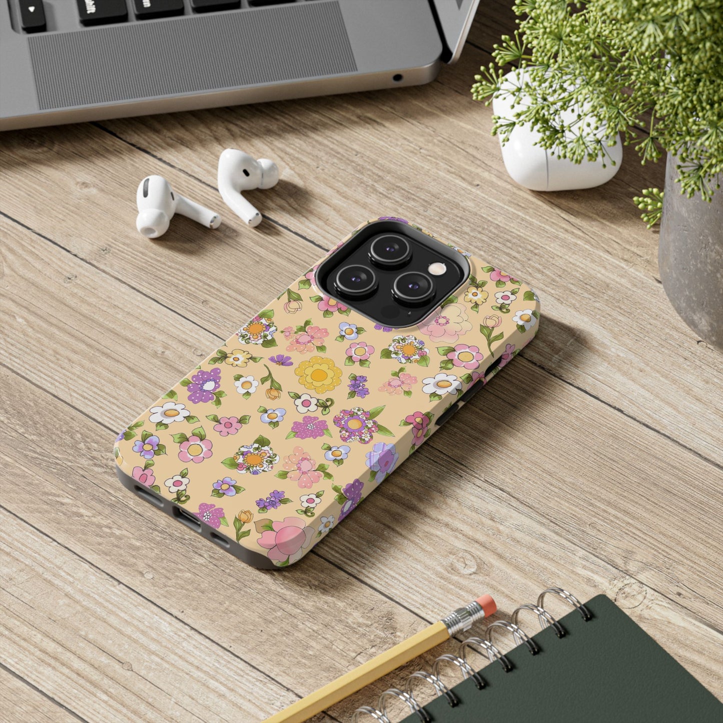 Flowery Yellow Phone Case