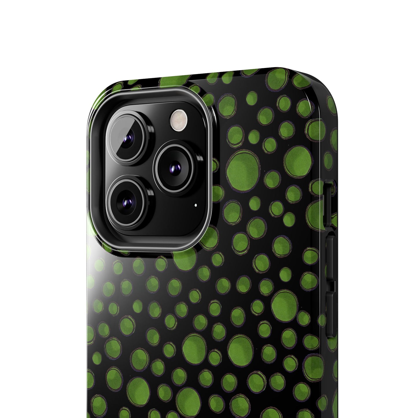 Dot Assortment Black / Green Phone Case