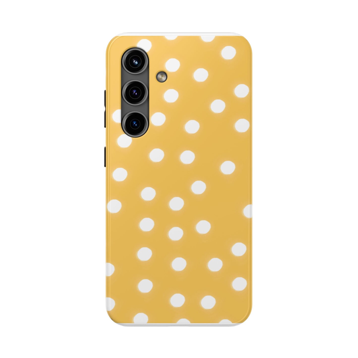 Jumbo Dots Yellow / White Phone Case
