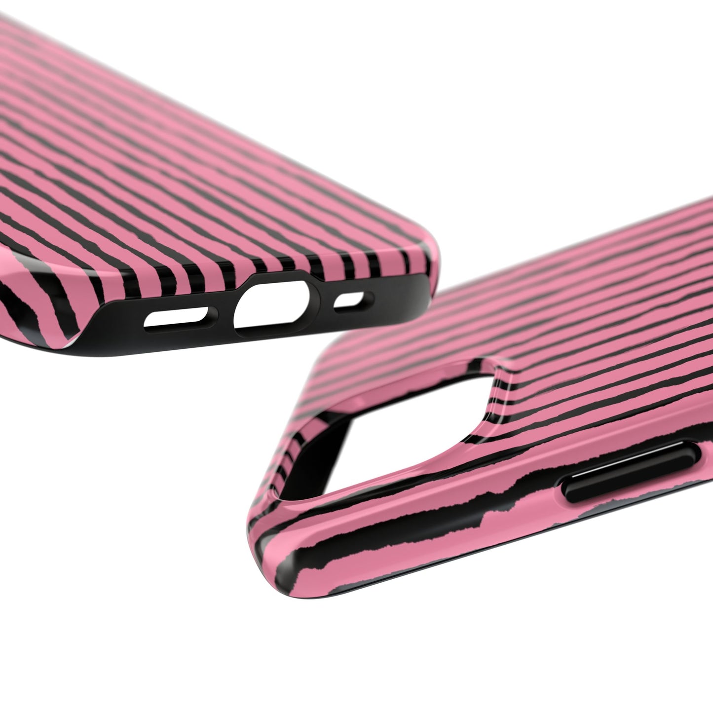 Sorta Stripe Bright Pink / Black Phone Case