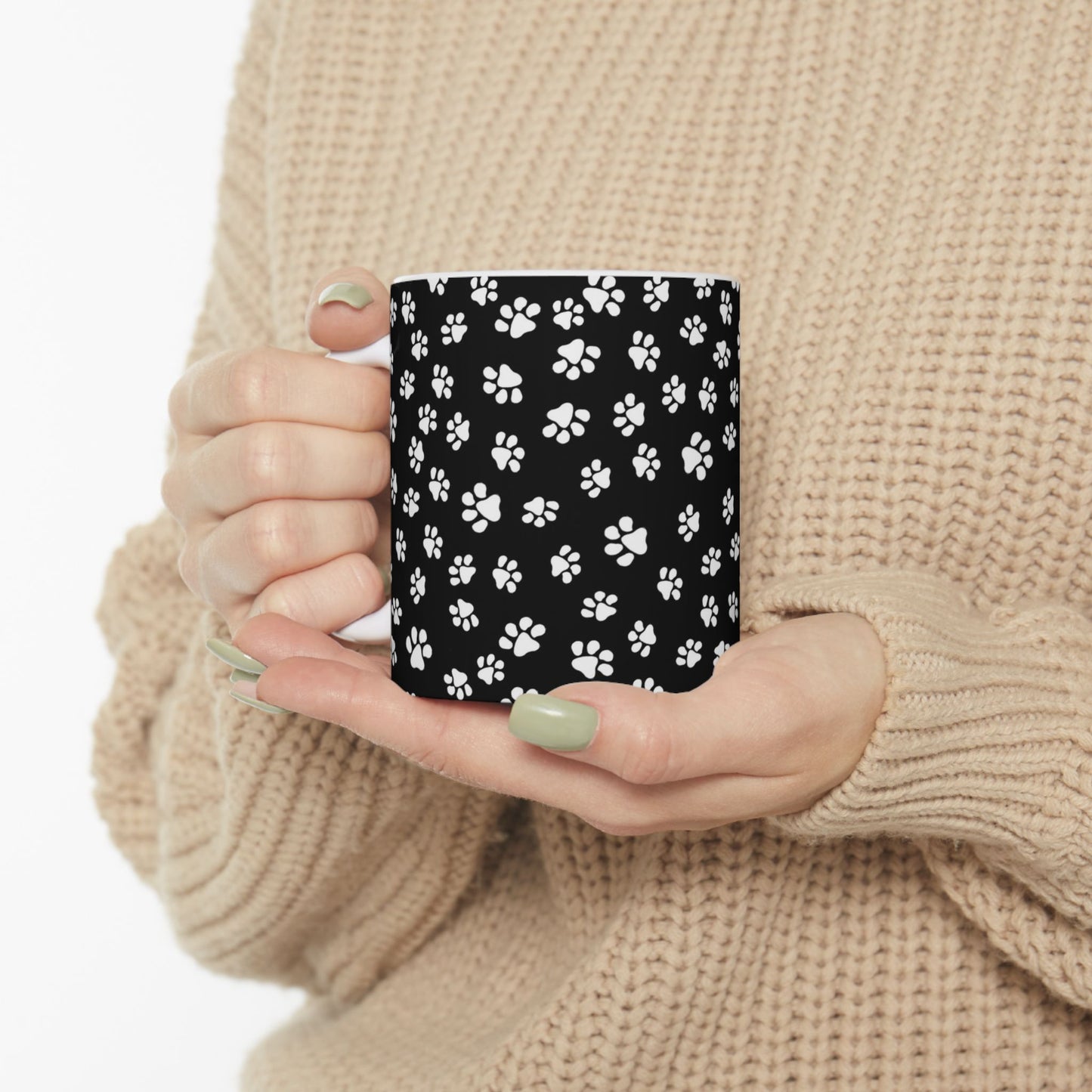 Little Paws Black / White Cup