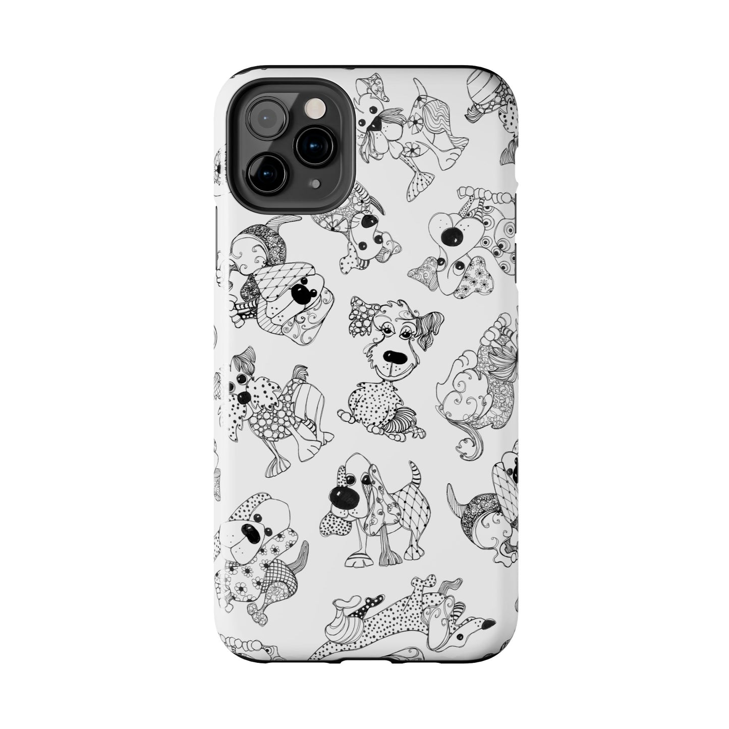 Doodle Dogs White Phone Case